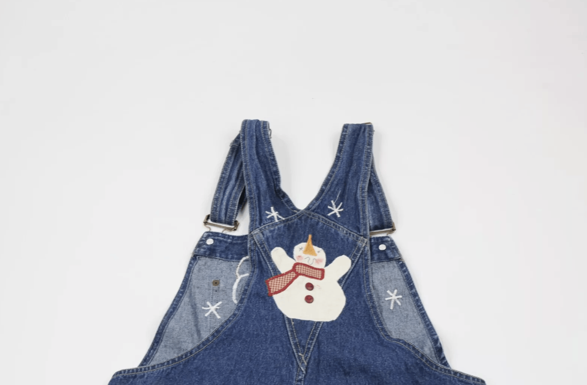 Vintage Vintage 90s Streetwear Distressed Christmas Denim Overalls Size 30" / US 8 / IT 44 - 10 Thumbnail