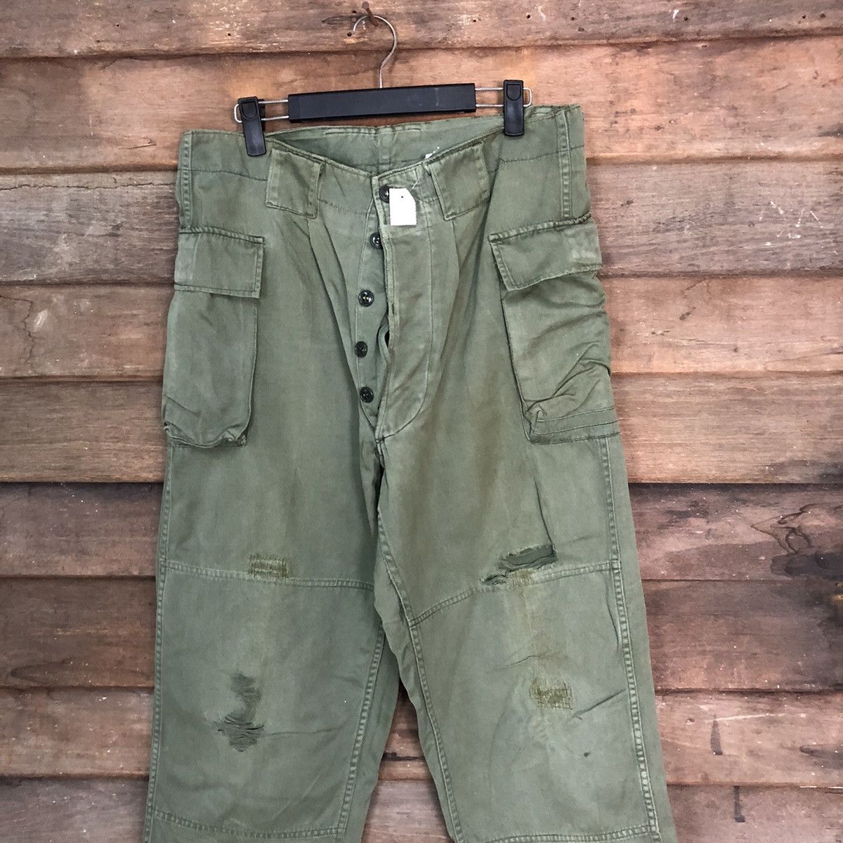 Japanese Brand DL Japan military army Green Cargo Multipocket Pants #S2754 Size US 32 / EU 48 - 2 Thumbnail