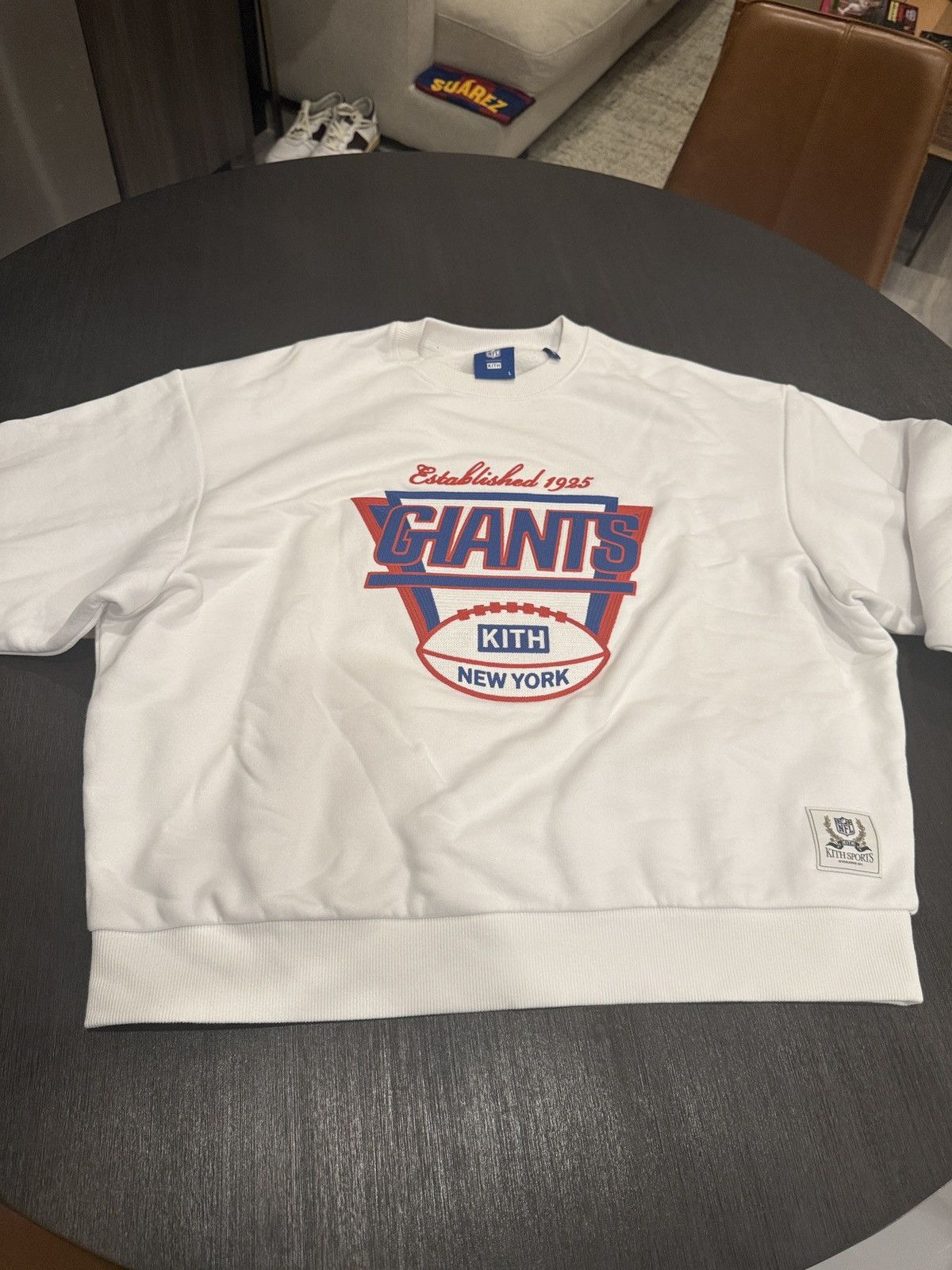 Kith KITH FOR THE NFL: GIANTS 1925 NELSON CREWNECK WHITE medium Size US M / EU 48-50 / 2 - 1 Thumbnail
