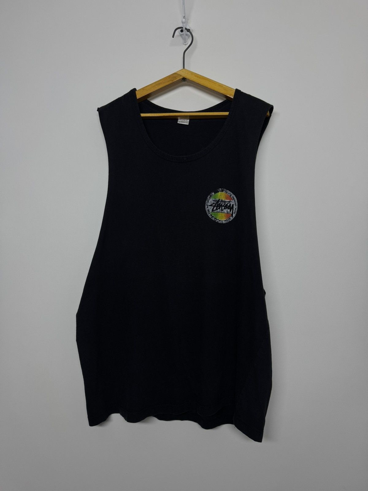 Stussy Vintage Y2k Stussy Spell Out Big Logo Tank Top 00’s Size US L / EU 52-54 / 3 - 6 Thumbnail