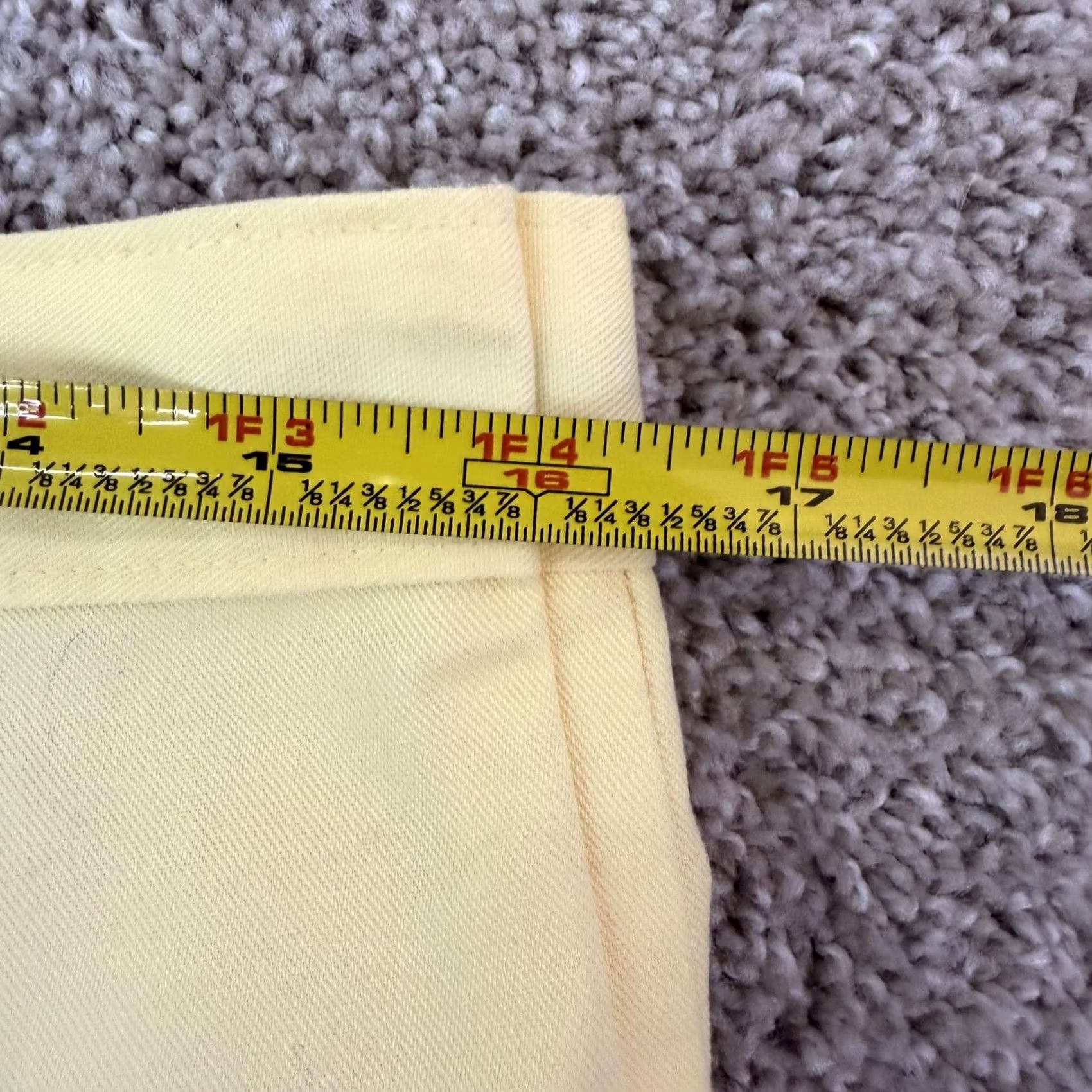 Vintage Vintage Trax Chino Shorts Mens 36 Yellow Poly Cotton Flat Front 4" Inseam Summer Size US 36 / EU 52 - 4 Thumbnail