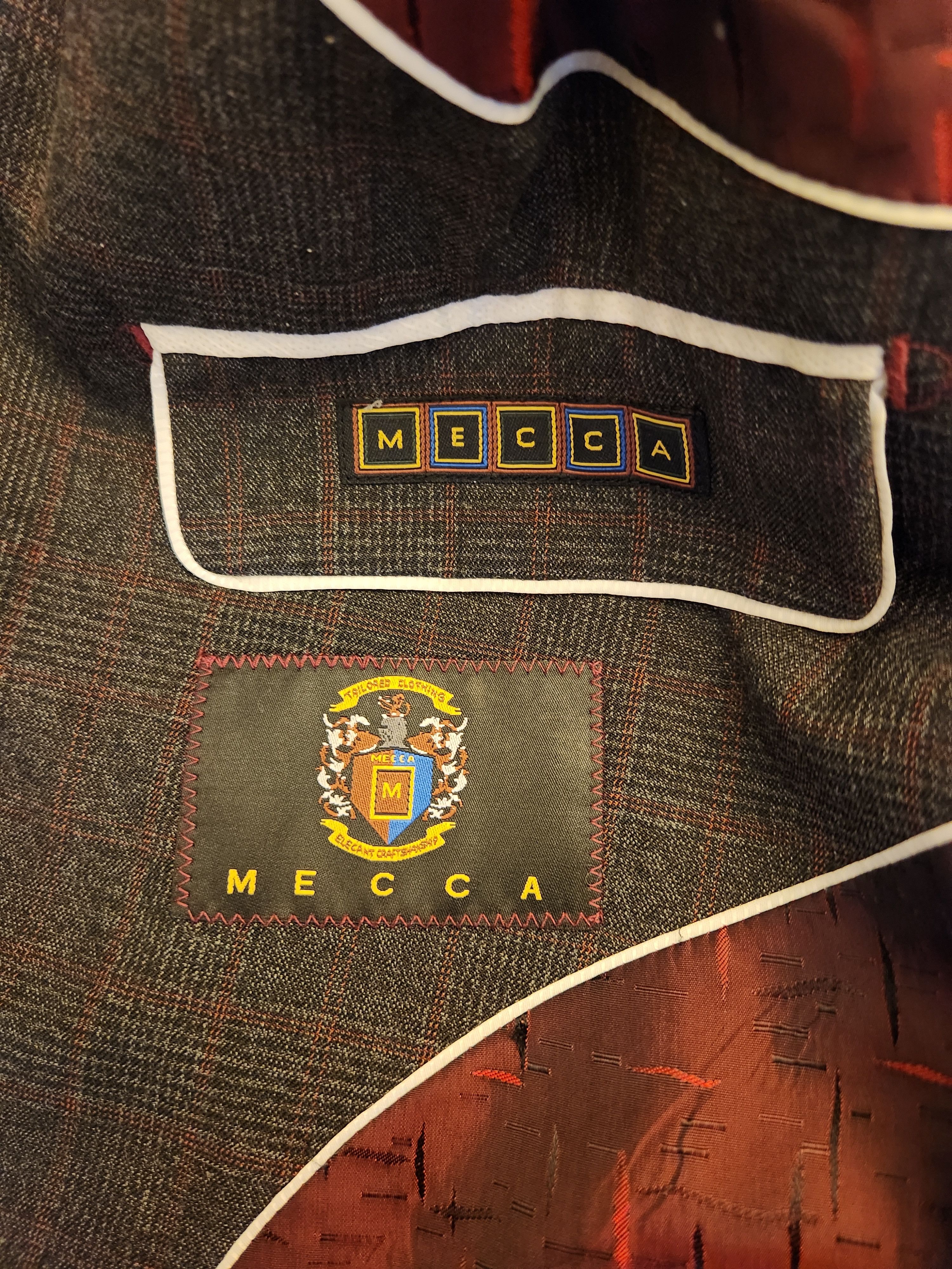 Mecca Vintage Men's 100% Wool Glen Plaid Car Coat Size US XL / EU 56 / 4 - 4 Thumbnail
