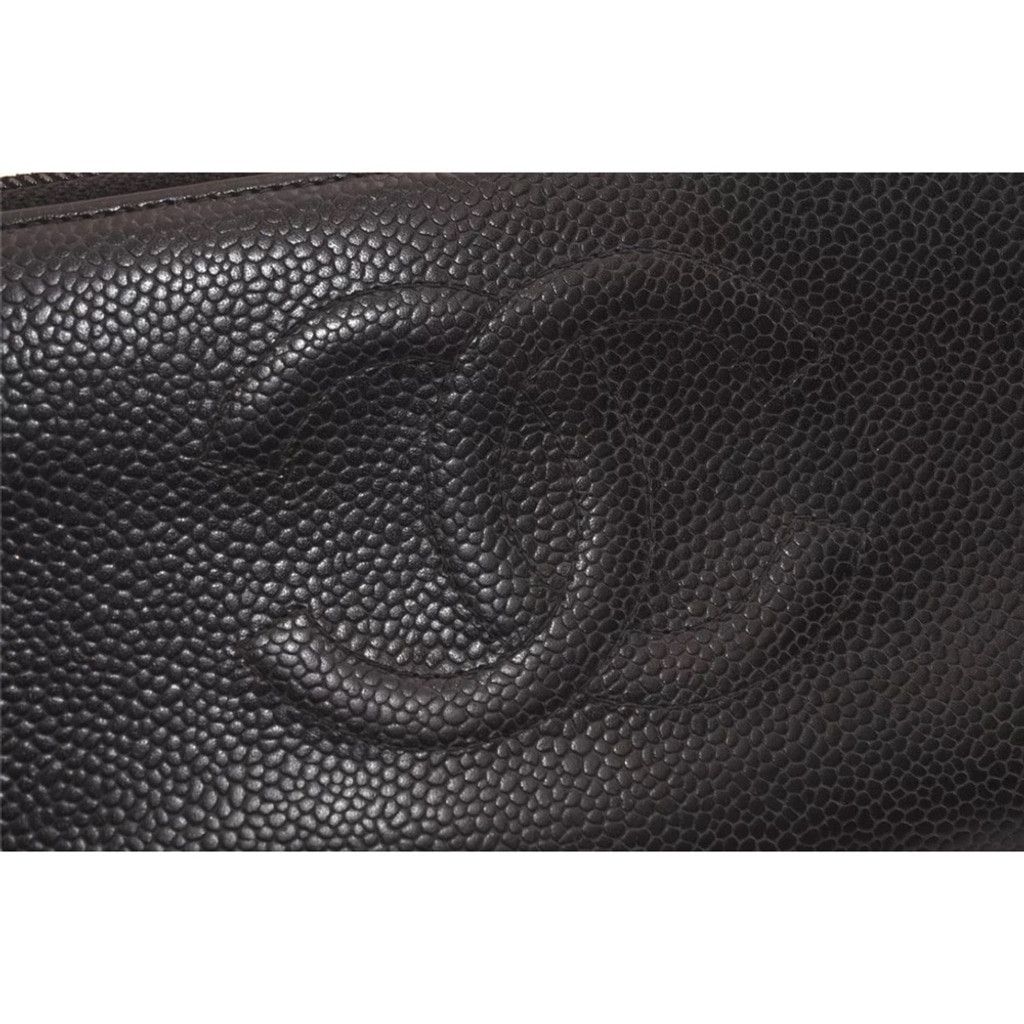 Chanel EUC Chanel CC logo caviar leather long zip around wallet Size ONE SIZE - 9 Thumbnail