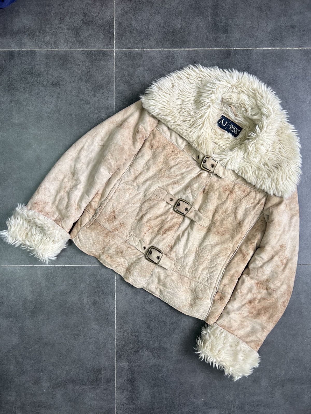 Emporio Armani Armani y2k opium DG style Shearling Faux Fur Jacket Size M / US 6-8 / IT 42-44 - 1 Thumbnail