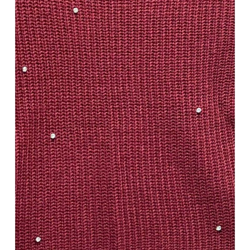 Other FCT With Love - Women's Crochet Long Sleeve Blouse - Burgund Size M / US 6-8 / IT 42-44 - 11 Thumbnail