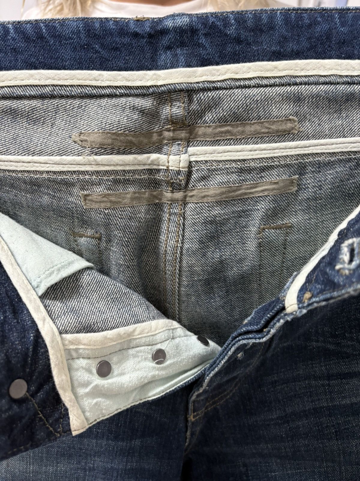 Rick Owens FW06 Rick Owens Dustulator Wide Leg Distressed Denim Jeans Size US 30 / EU 46 - 8 Thumbnail