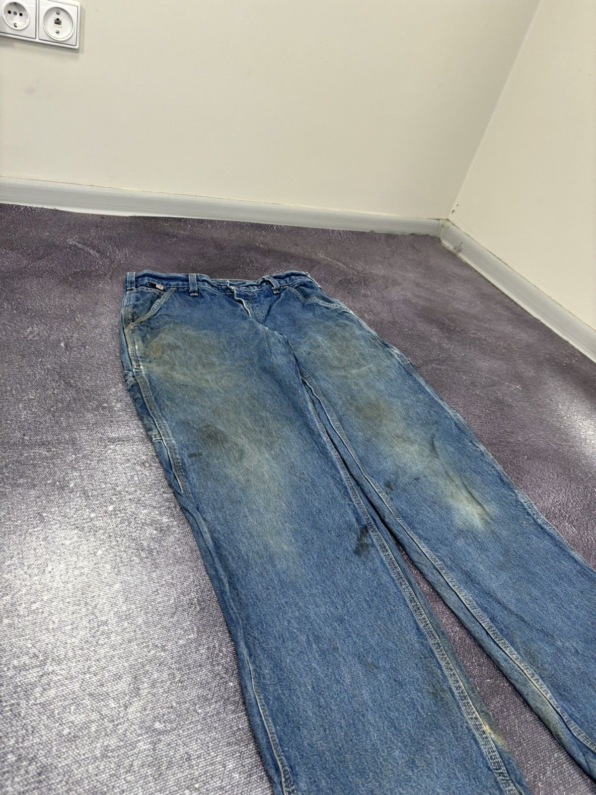 Carhartt Vintage Carhartt Flame Resistant Blue Hype Denim Jeans Size US 31 - 9 Thumbnail