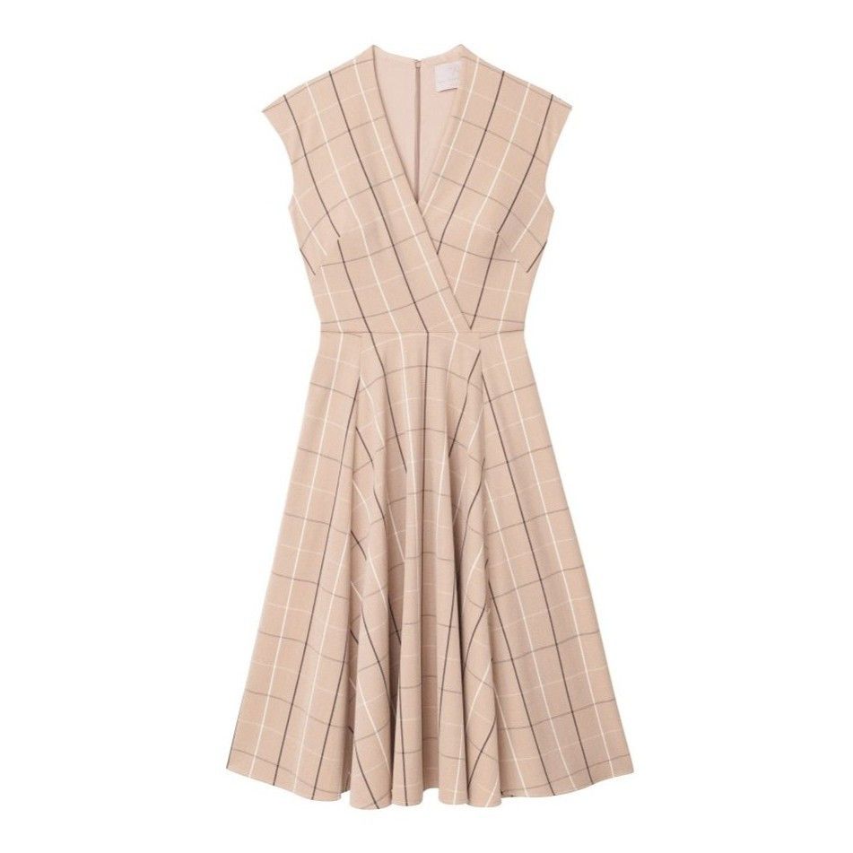 Other Gal Meets Glam Eva Windowpane Check Faux Wrap Dress size 4 Size S / US 4 / IT 40 - 1 Thumbnail