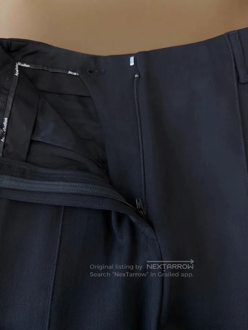 Acne Studios Acne Studios Black Loose Wool Wide Leg Pants Size 34" / US 12 / IT 48 - 6 Thumbnail