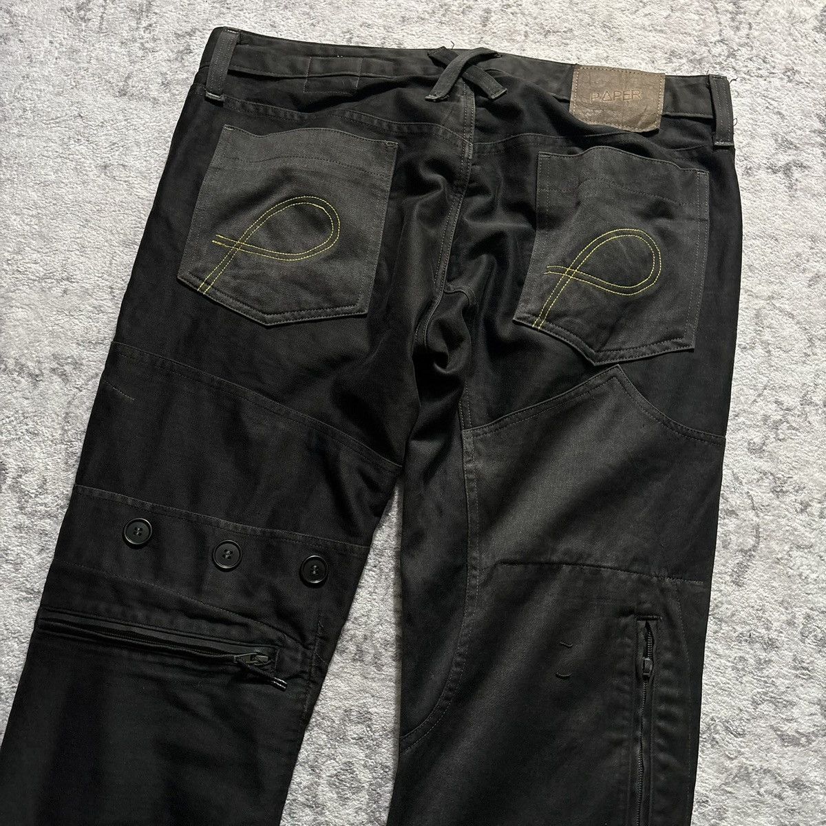 20471120 20471120 Paper Reconstructed Military Cargo Pants Black | 35 Size US 35 - 8 Thumbnail