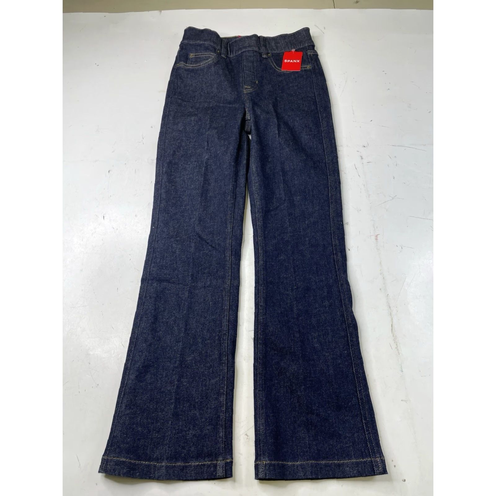 Spanx NWT Spanx Jeans Flared EveryWear Kick High Rise Raw Indigo Womens XS Blue Style 20699R Size 26" / US 2 / IT 38 - 2 Thumbnail