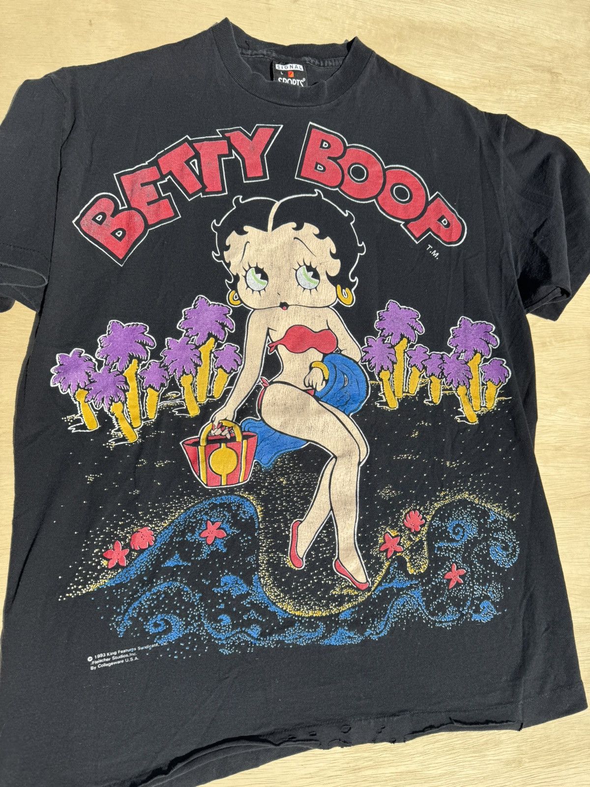 Rap Tees × Vintage 1993 Betty Boop Signal Sport 90’s AOP Vintage T-Shirt Size US L / EU 52-54 / 3 - 6 Thumbnail