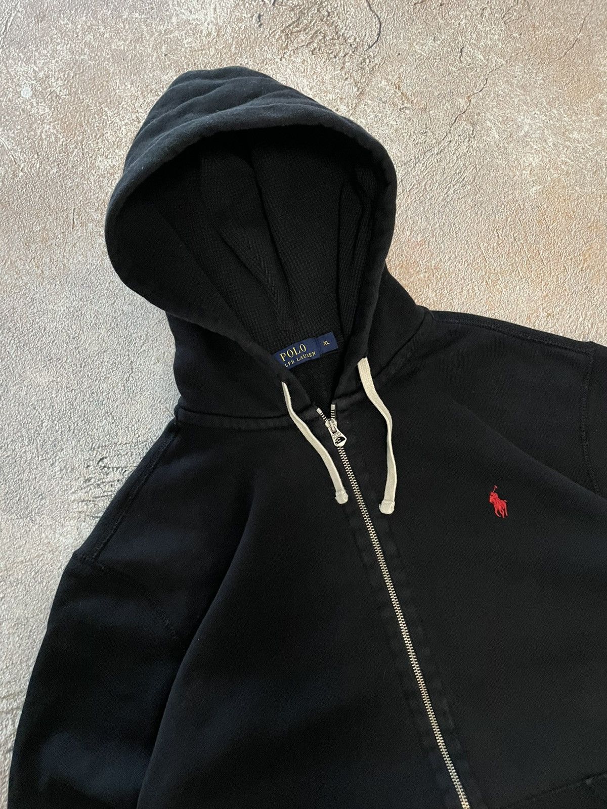 Polo Ralph Lauren Polo Ralph Lauren Full Zip Heavy Cotton Black Hoodie Size US XL / EU 56 / 4 - 3 Thumbnail