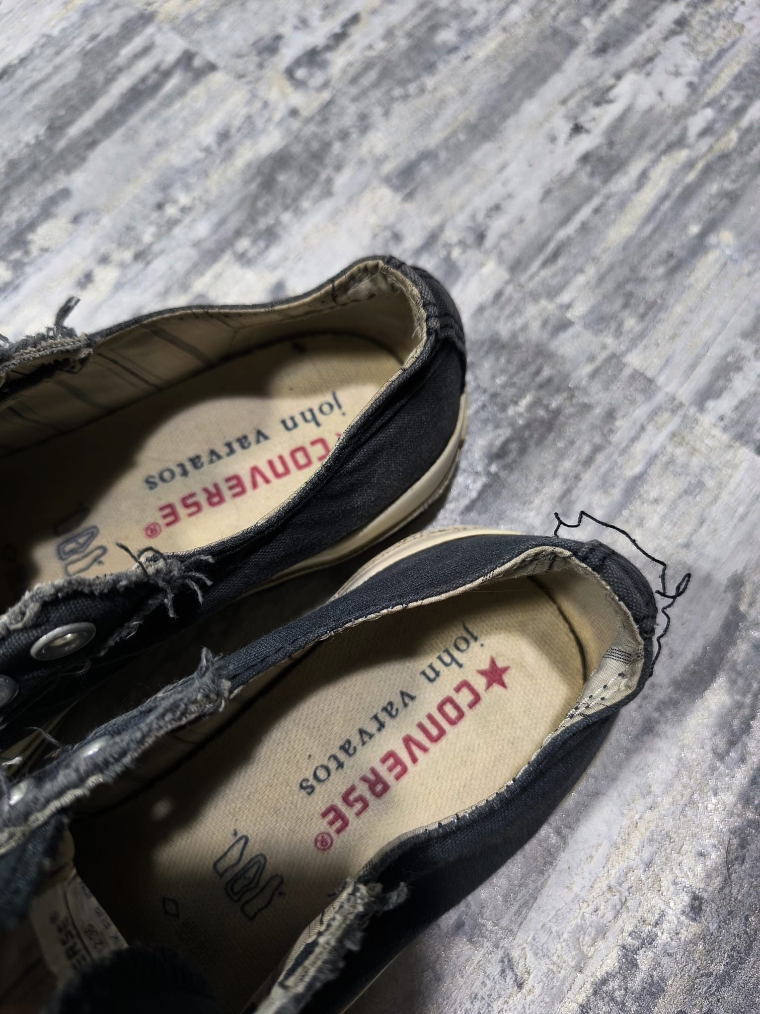 Converse × John Varvatos converse x john varvatos low top distressed sneakers Size US 7 / IT 37 - 5 Thumbnail