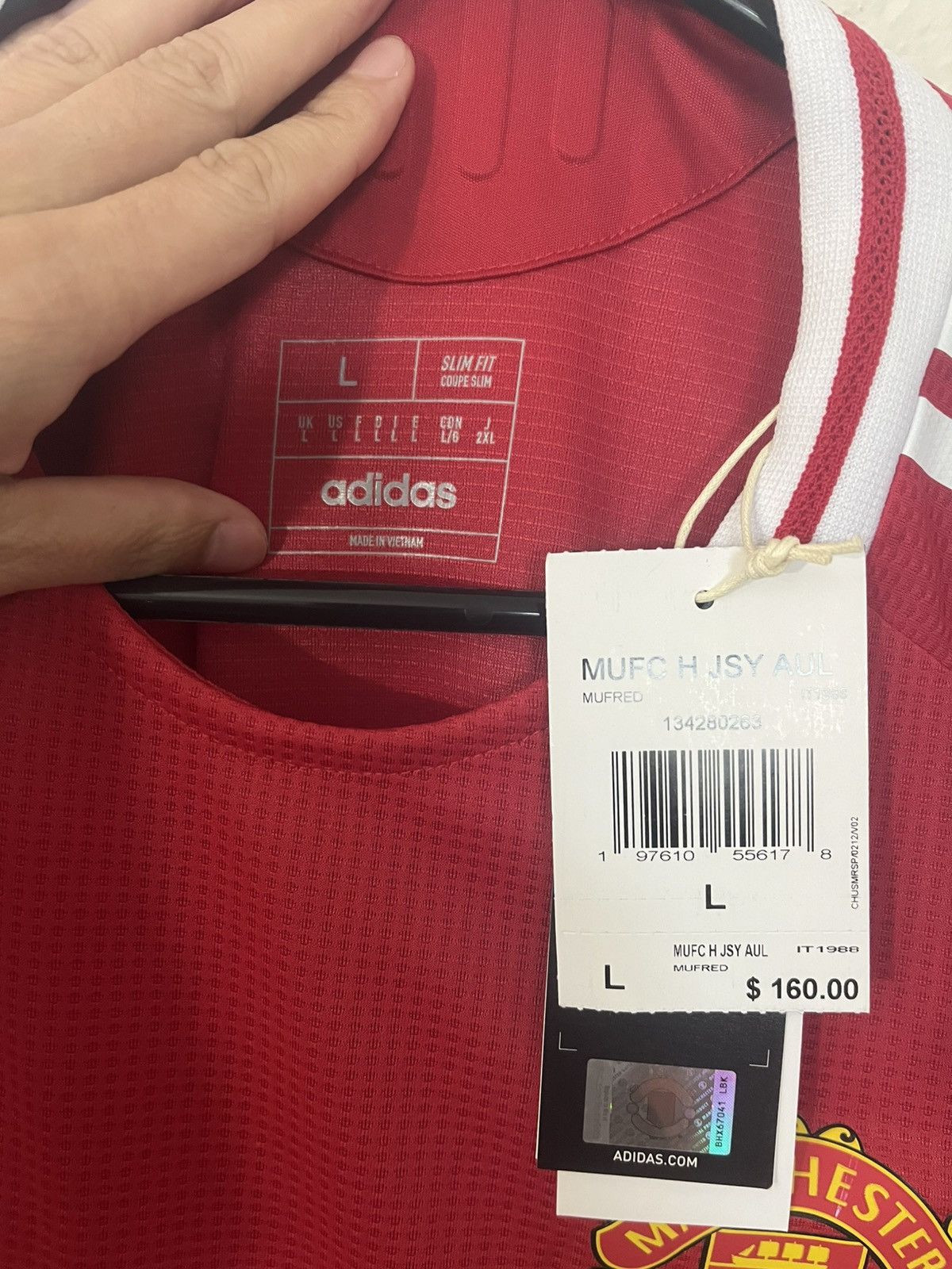 Adidas Adidas Manchester United 2024/25 Authentic Soccer Jersey Size US L / EU 52-54 / 3 - 2 Thumbnail