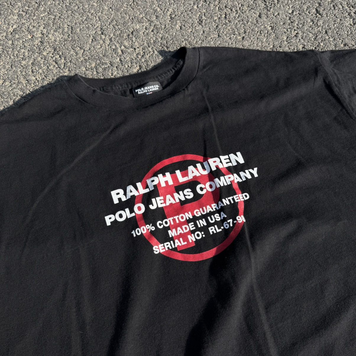 Polo Ralph Lauren Polo Jeans Ralph Lauren Black Logo Tshirt Made in USA L Size US XL / EU 56 / 4 - 3 Thumbnail