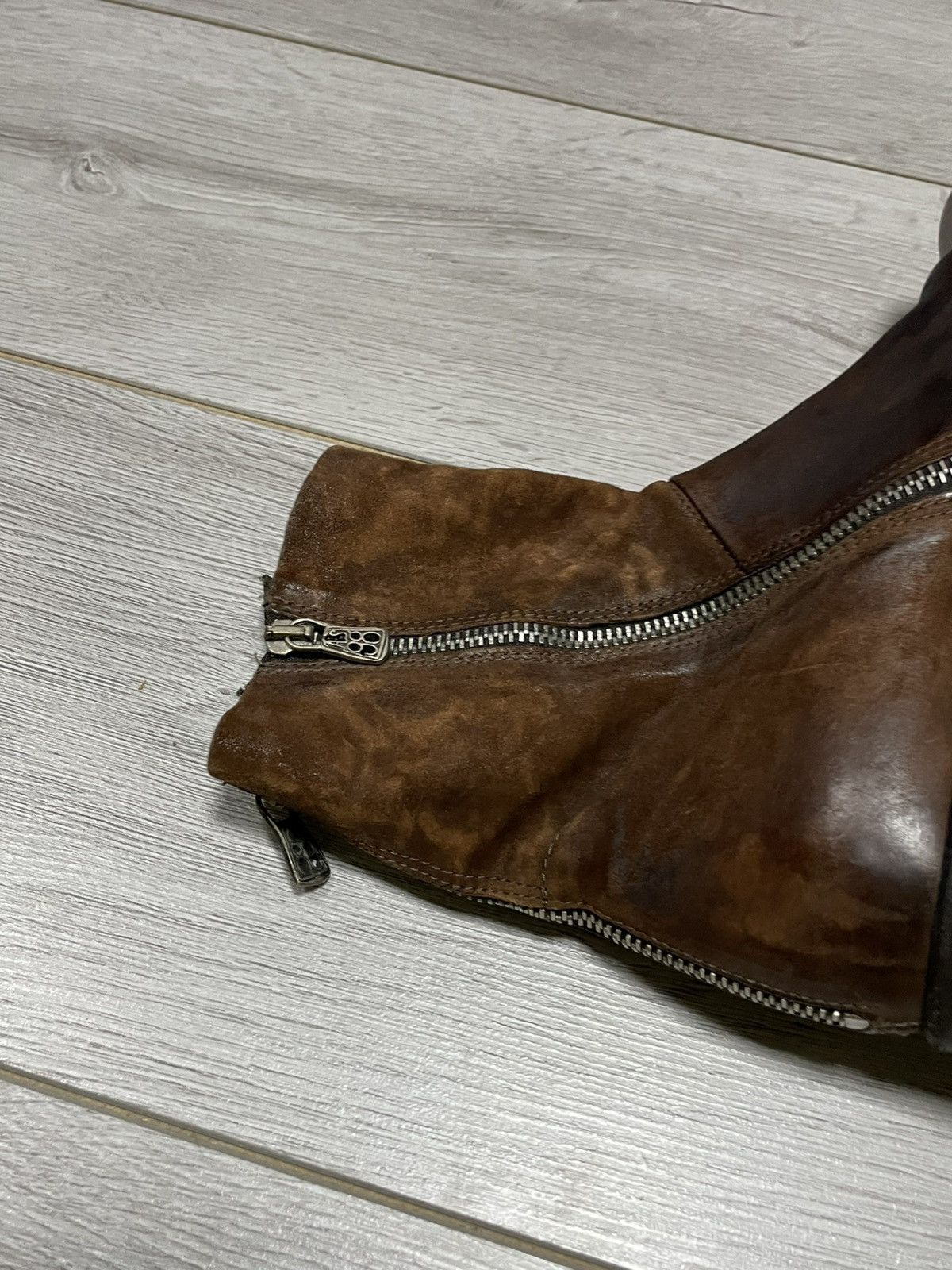 A.S.98 AS98 stitched engineered leather zip high boots eb0 Size US 9 / IT 39 - 16 Thumbnail