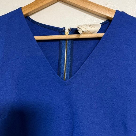 Kate Spade Kate Spade New York Blue V-Neck Cap Sleeve Dress Size 4 Size S / US 4 / IT 40 - 3 Thumbnail