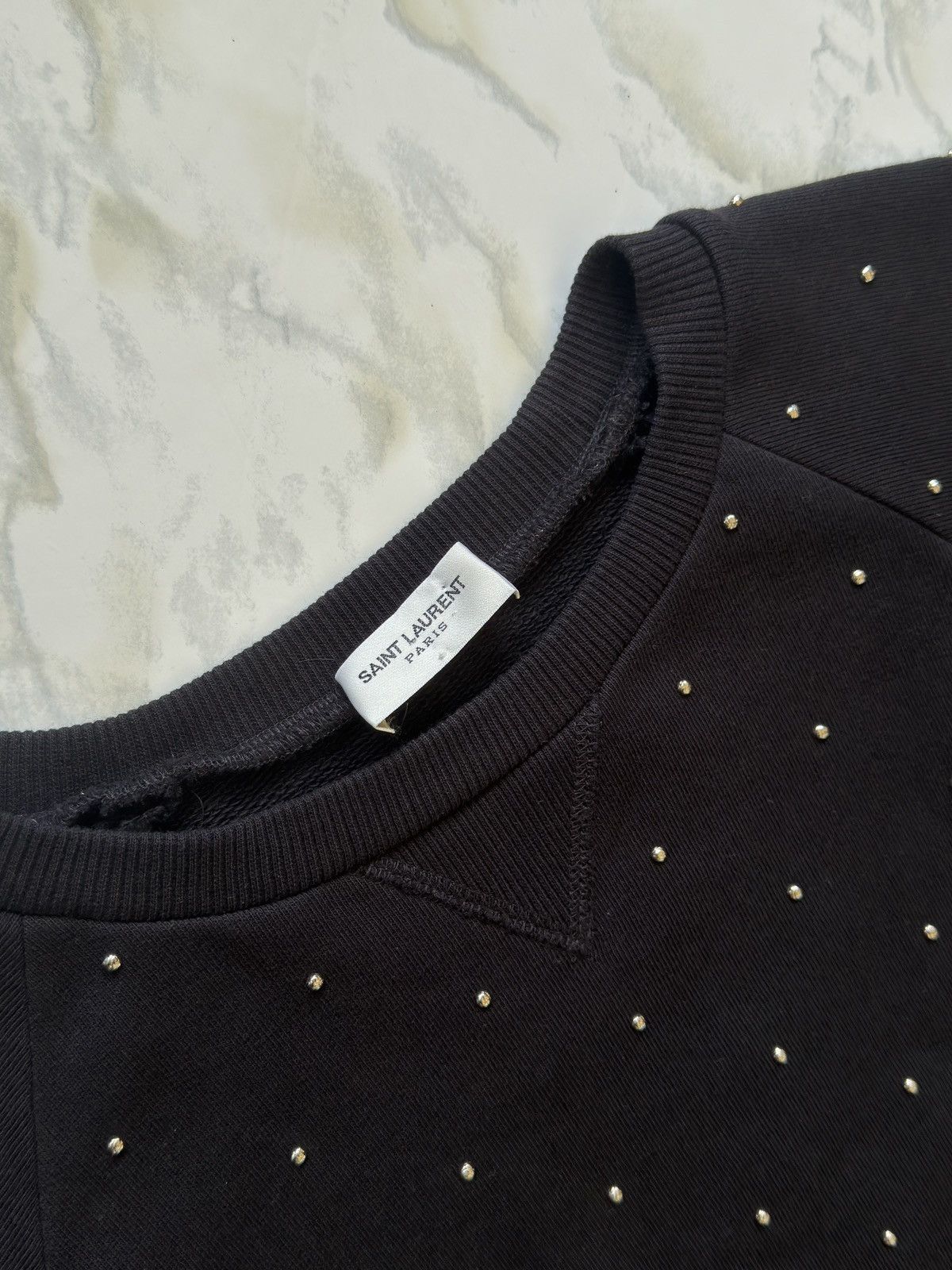 Saint Laurent Paris Saint Laurent Beaded Crewneck Size US M / EU 48-50 / 2 - 4 Thumbnail