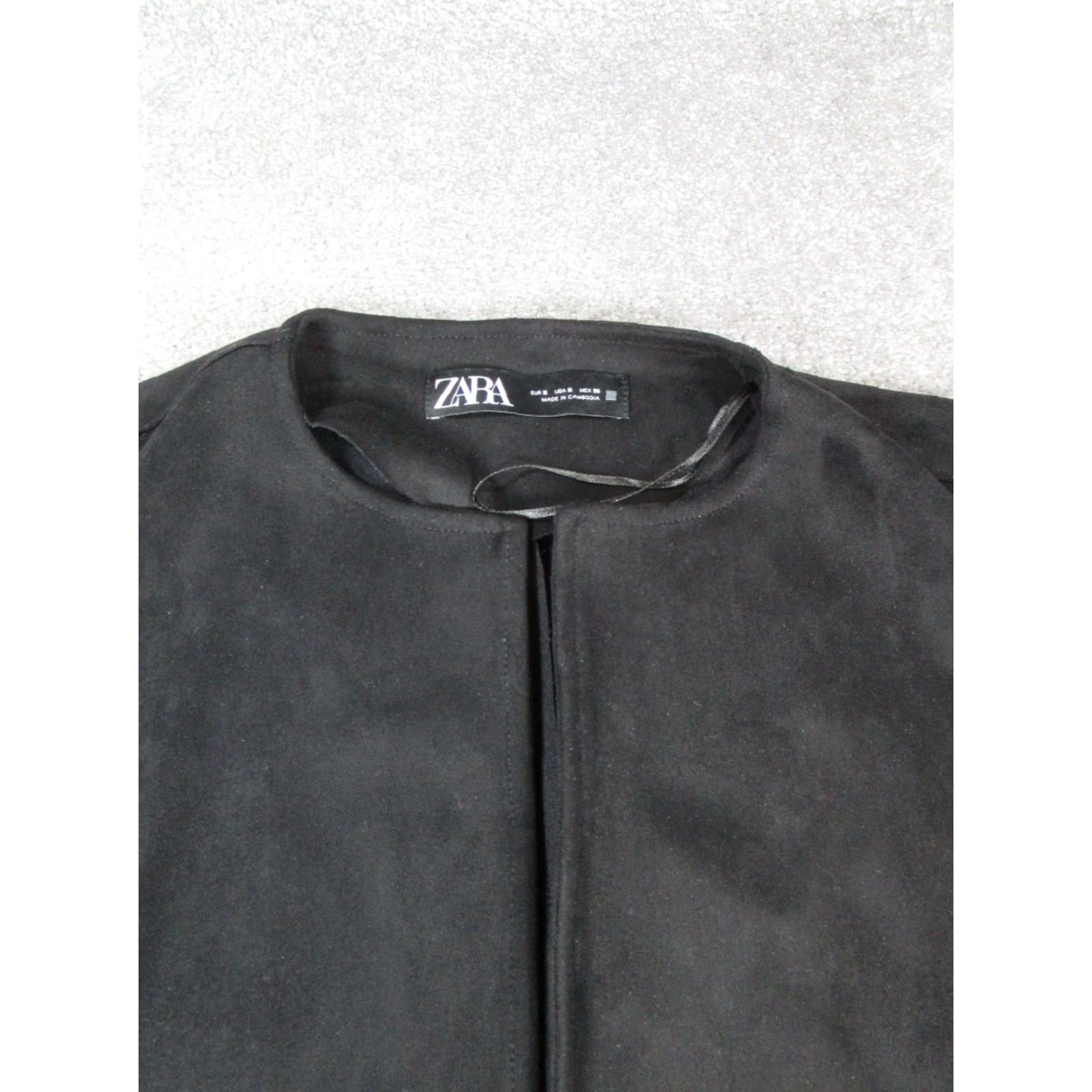 Zara Zara Jacket Womens Small Black Open Front Size S / US 4 / IT 40 - 2 Thumbnail