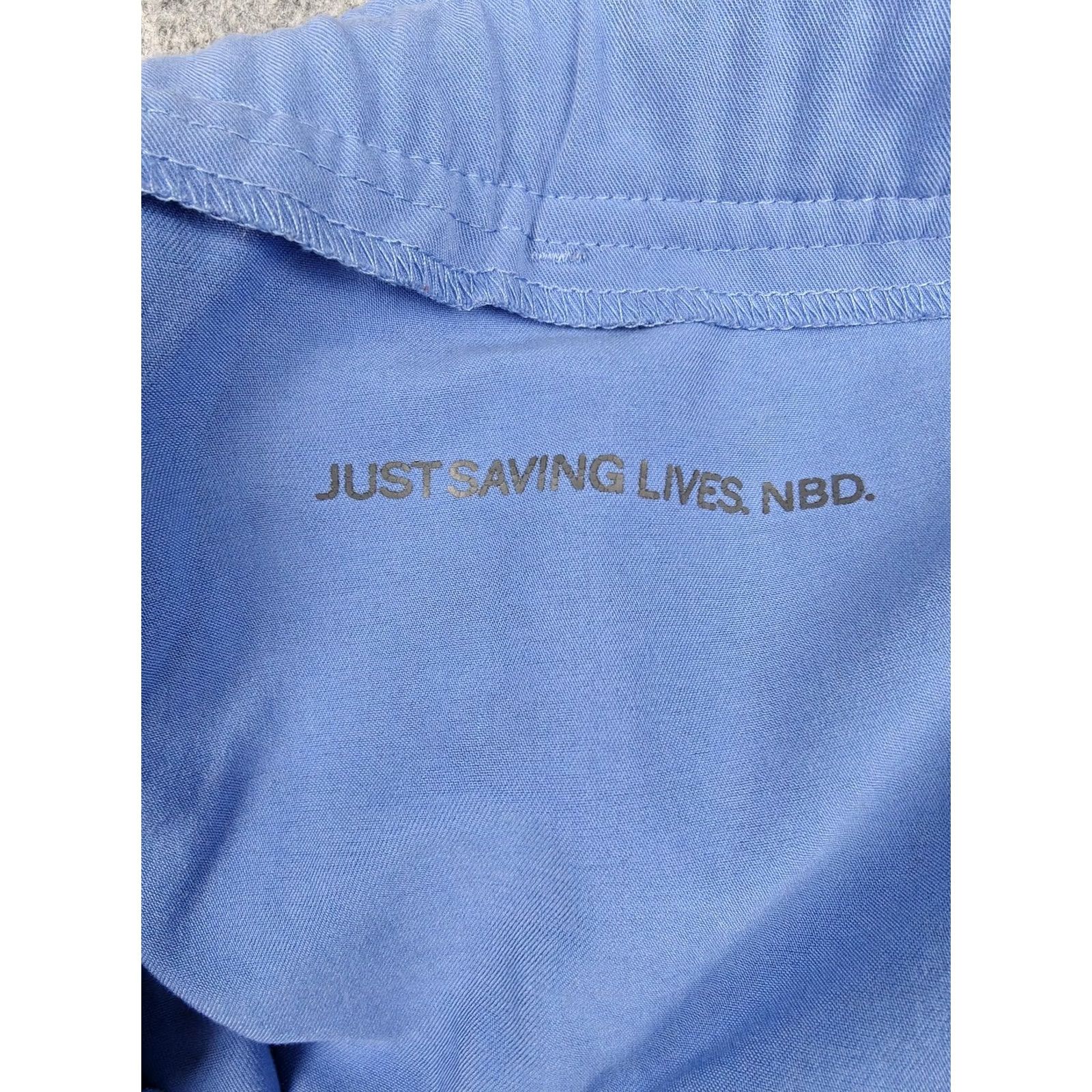 Vintage FIGS Scrub Pants Mens Medium Short Blue Technical Collection Jogger Drawstring Size US 31 - 5 Thumbnail