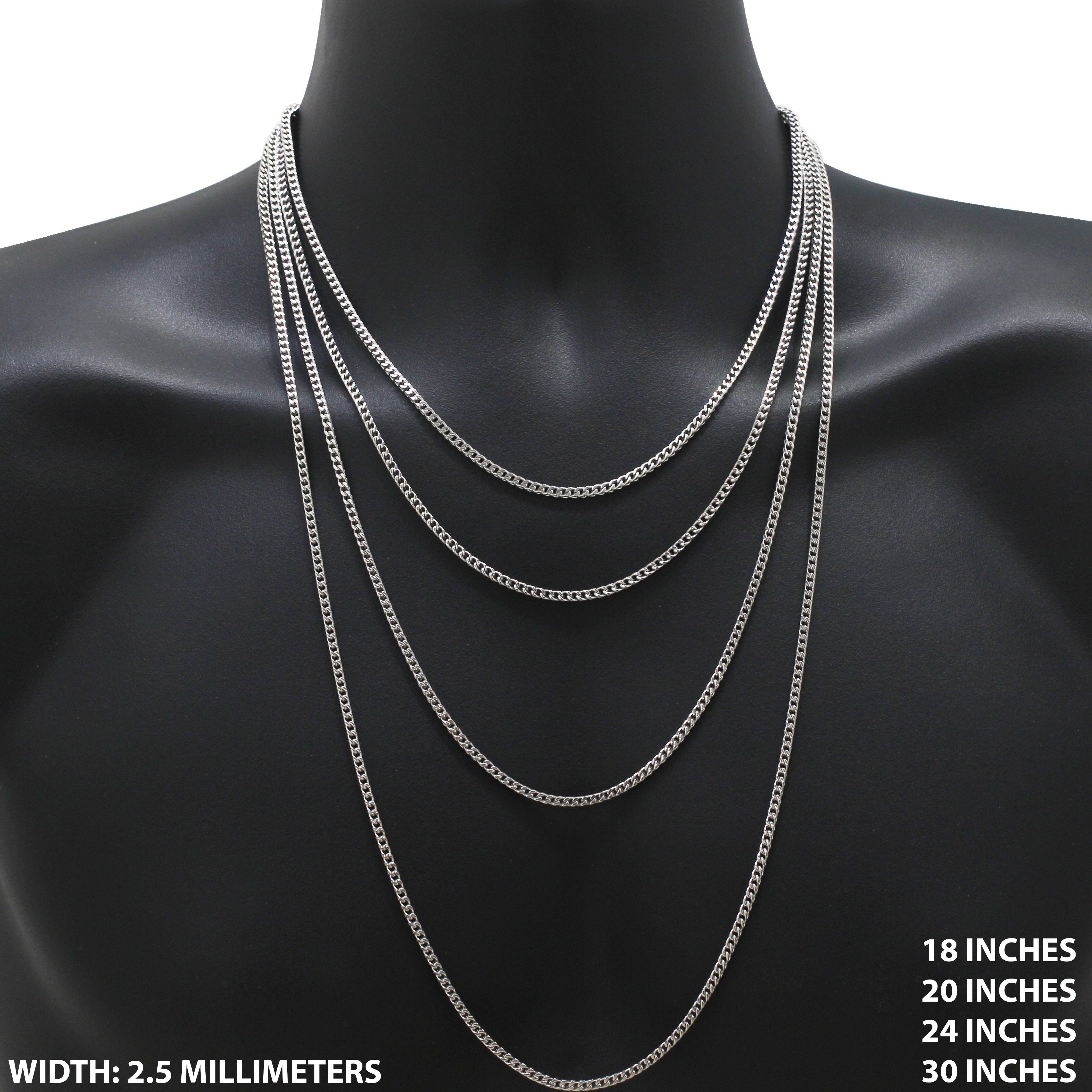 Other 316L Stainless Steel 2.5mm Franco Chain Necklace 24” Size ONE SIZE - 1 Thumbnail