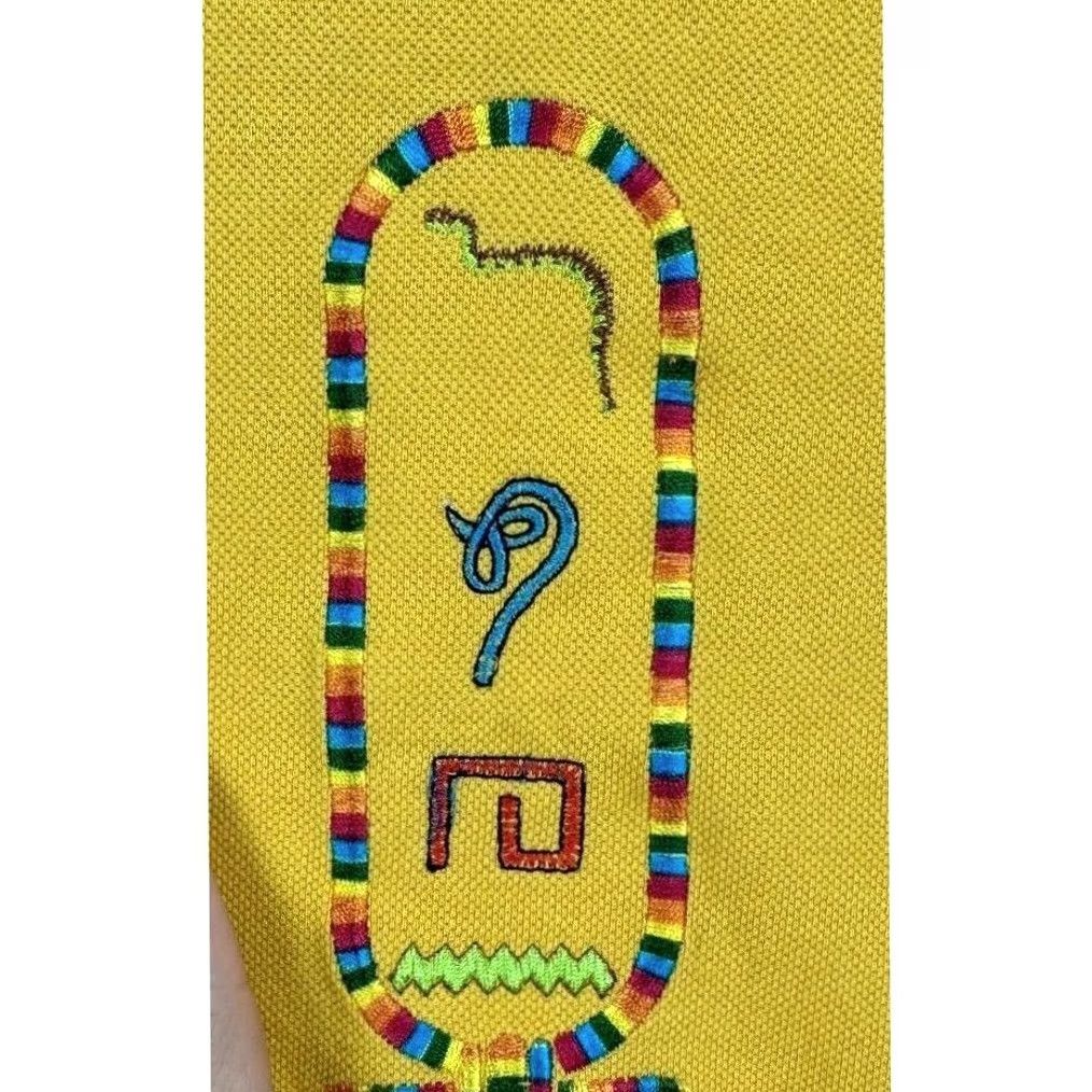 Vintage VINTAGE Darwish Polo Shirt Men XL 100% Egyptian Cotton Yellow Embroidered Rugby Shirt Polo Short Sleeve Mens XL Size US XL / EU 56 / 4 - 3 Thumbnail