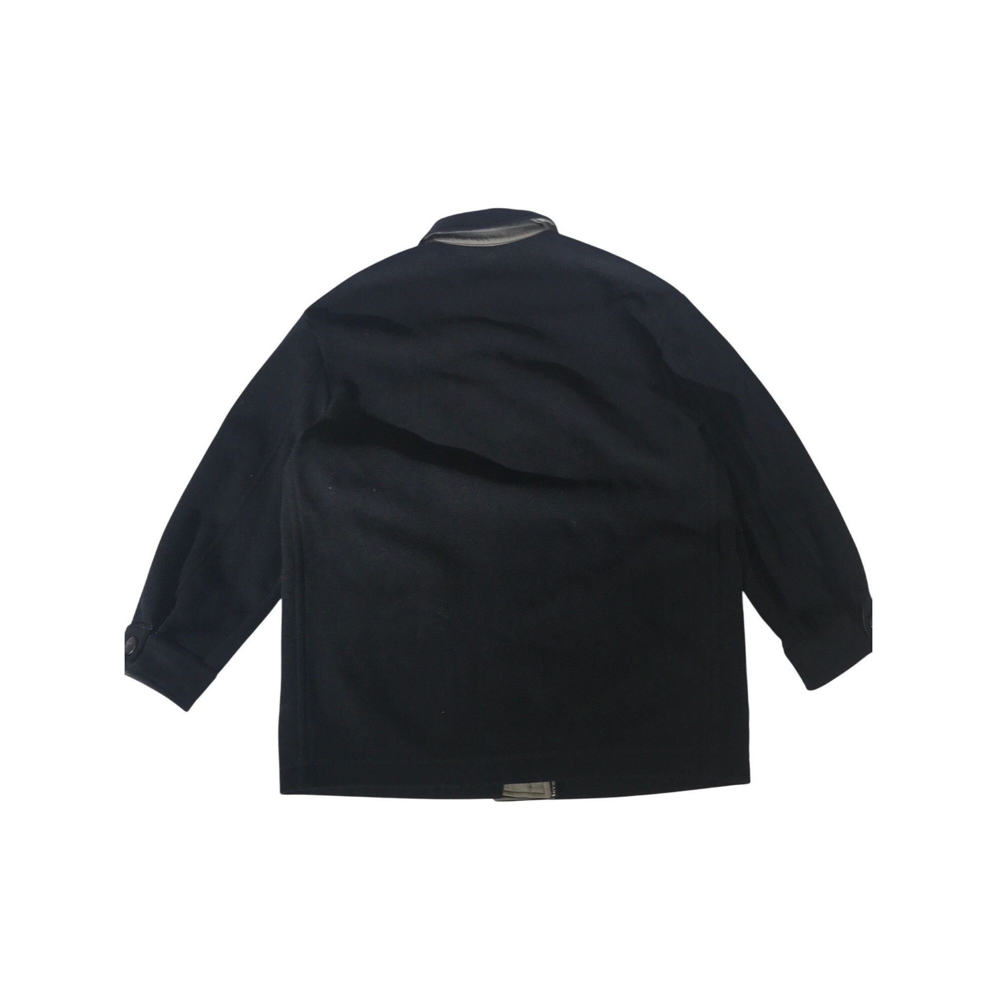 Krizia Krizia Jeans Women's Black Wool Zip Button Jacket Size M / US 6-8 / IT 42-44 - 2 Thumbnail