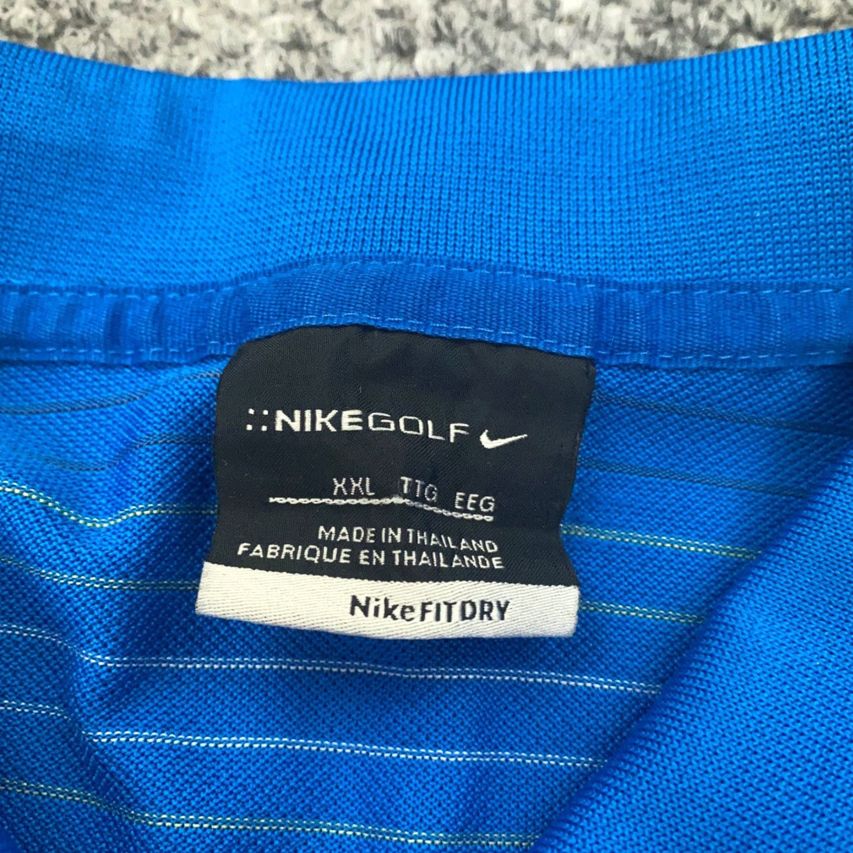 Nike Nike Golf Shirt Mens XXL Blue Striped Polo Embroidered Swoosh Logo Nike FitDry Polo Shirt Mens 2XL Blue Nike Golf Embroidered Swoosh Logo Golf Shirt Size US XXL / EU 58 / 5 - 5 Thumbnail