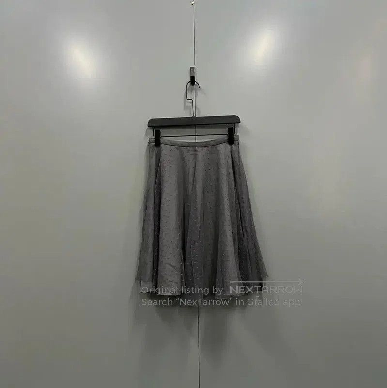 Valentino Valentino Gray Cotton Midi Skirt for Summer . Size 26" / US 2 / IT 38 - 2 Thumbnail
