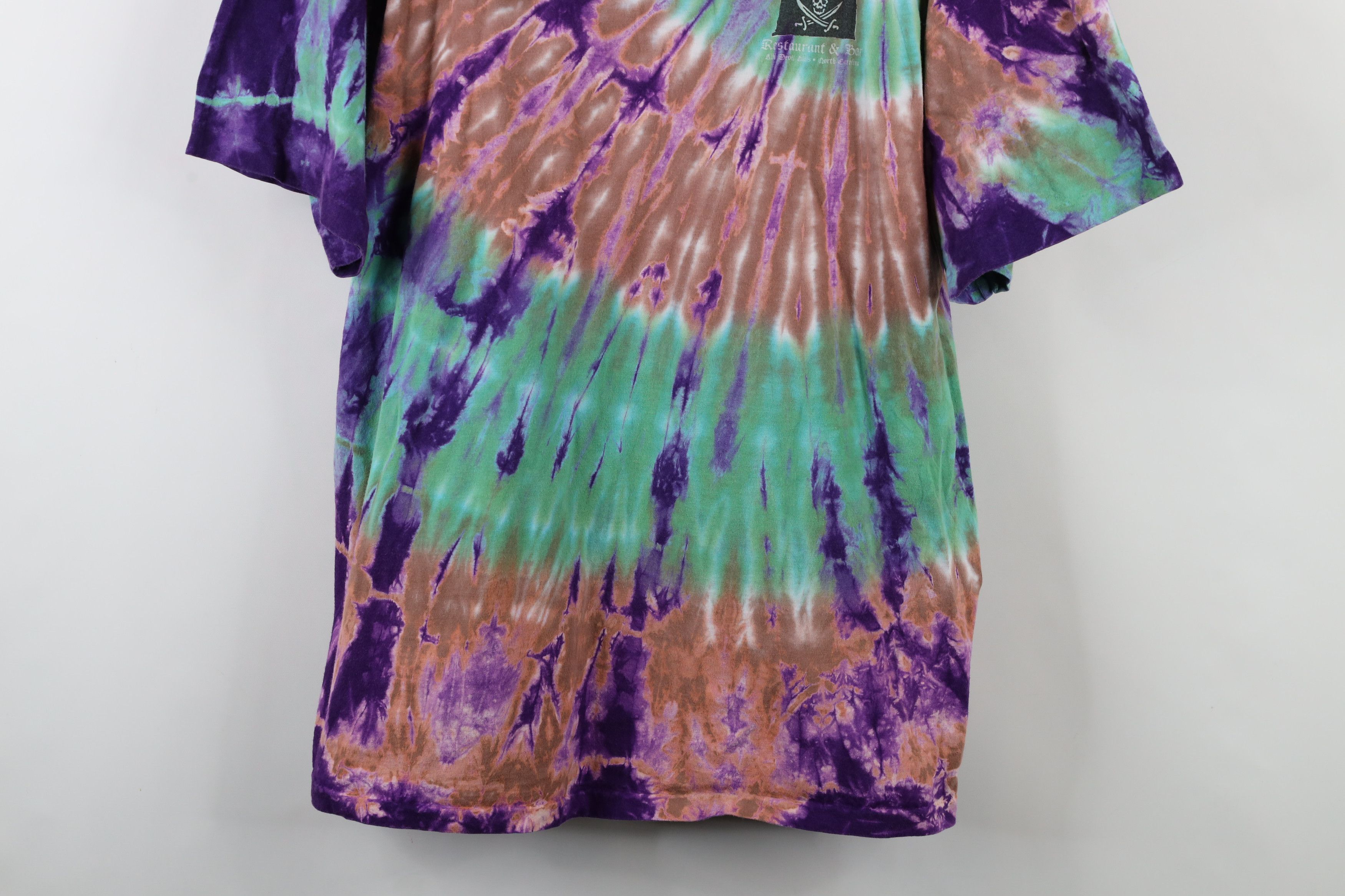 Vintage Vintage 90s Streetwear Roger Pirate Acid Wash T-Shirt USA Size US XL / EU 56 / 4 - 3 Thumbnail