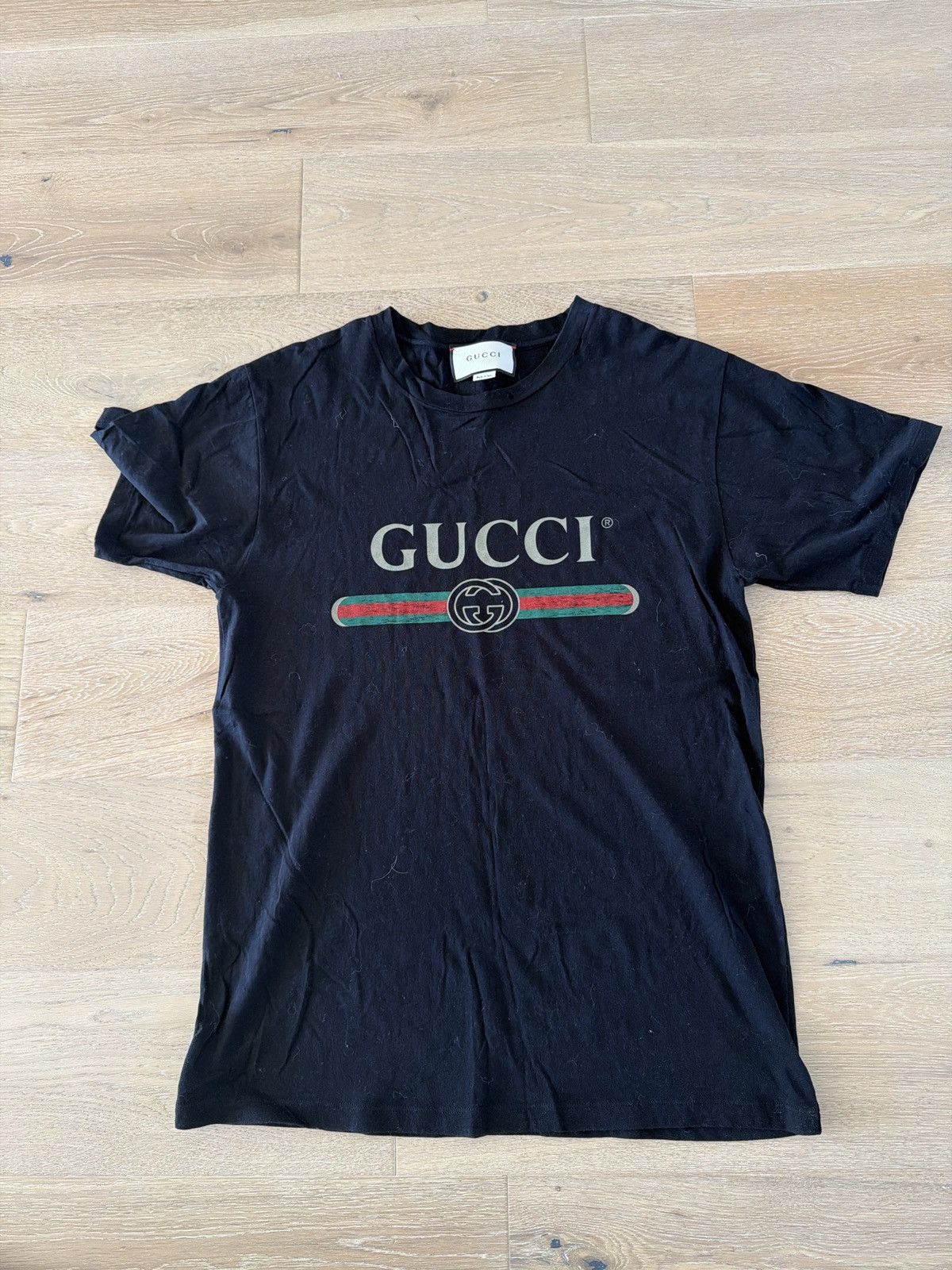 Gucci Classic Black Gucci T shirt Size S / US 4 / IT 40 - 2 Thumbnail