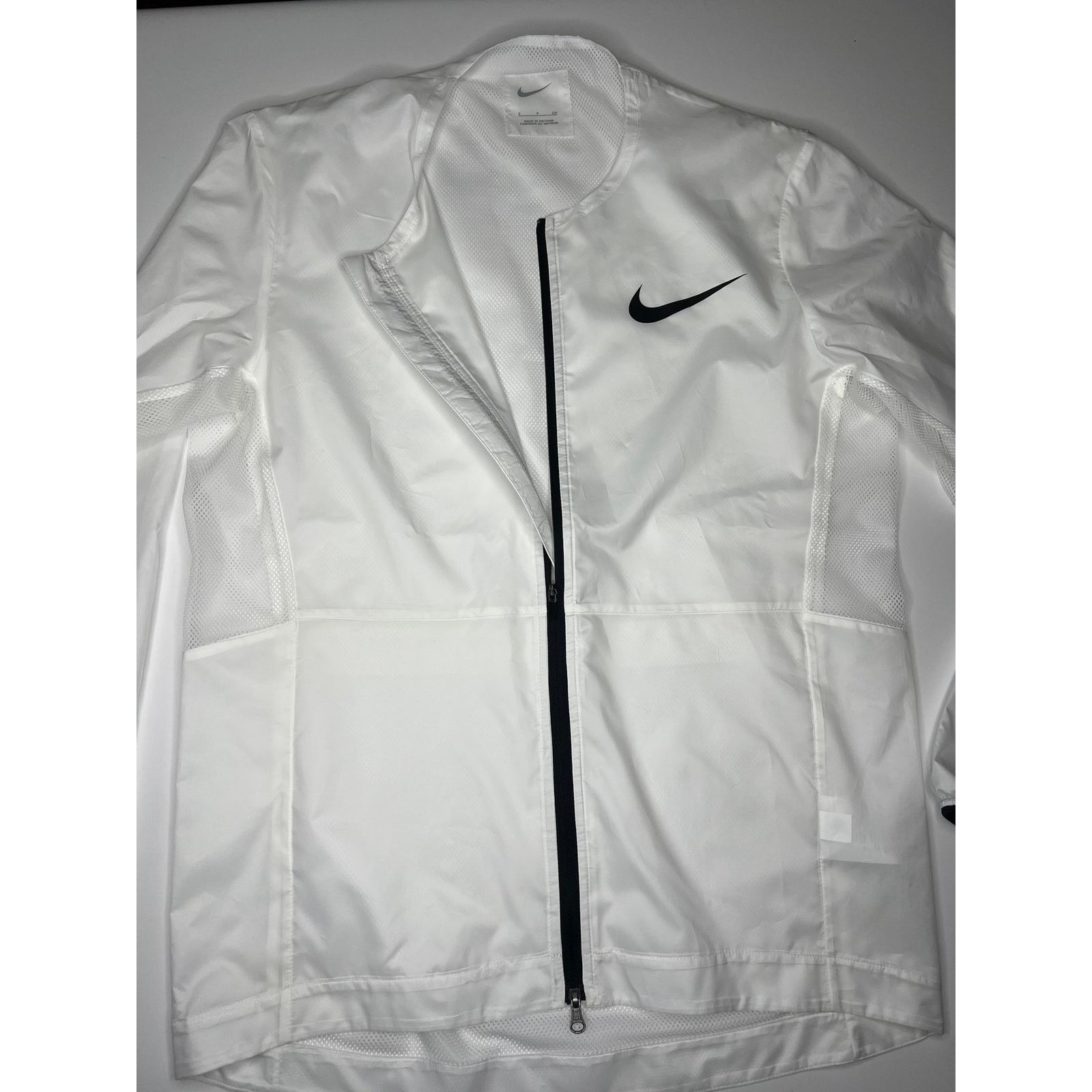 Nike Nike Pro Elite Full-Zip White Windbreaker Running Jacket Size US S / EU 44-46 / 1 - 4 Thumbnail