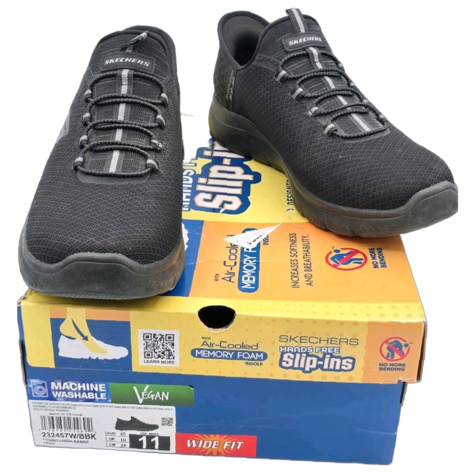 SKECHERS SKECHERS Man's Athleisure High Top Hands Free Slip Summits Black Sz 11 M Athletic Shoes Size US 11 / EU 44 - 1 Thumbnail