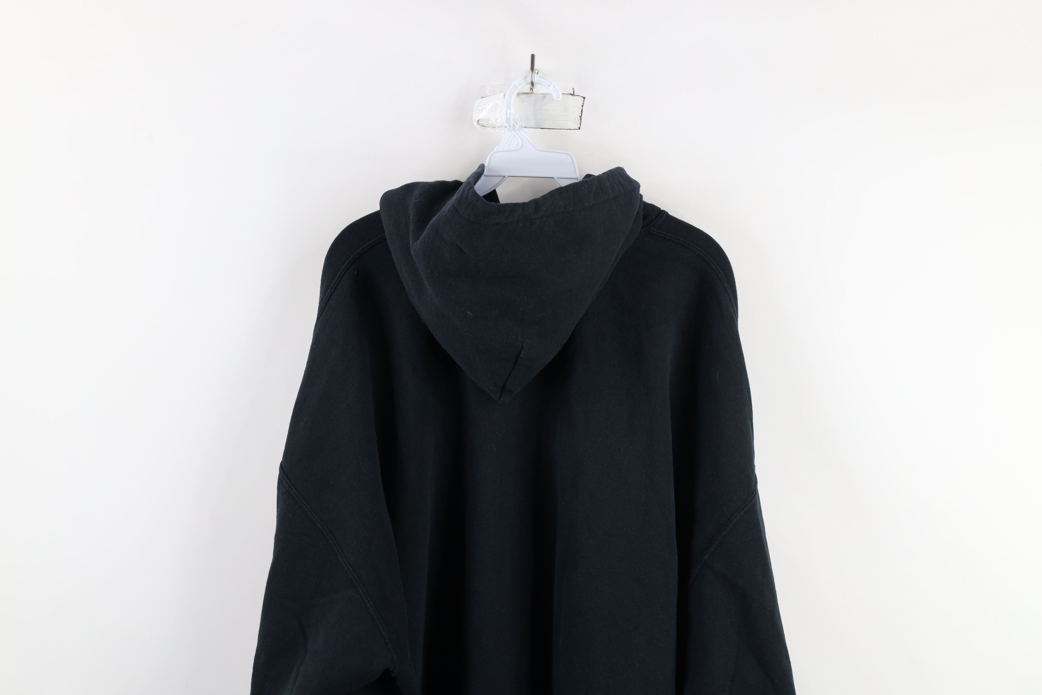 Vintage Vintage 90s Y2K Streetwear Blank Hoodie Sweatshirt Black Size US XXL / EU 58 / 5 - 12 Thumbnail
