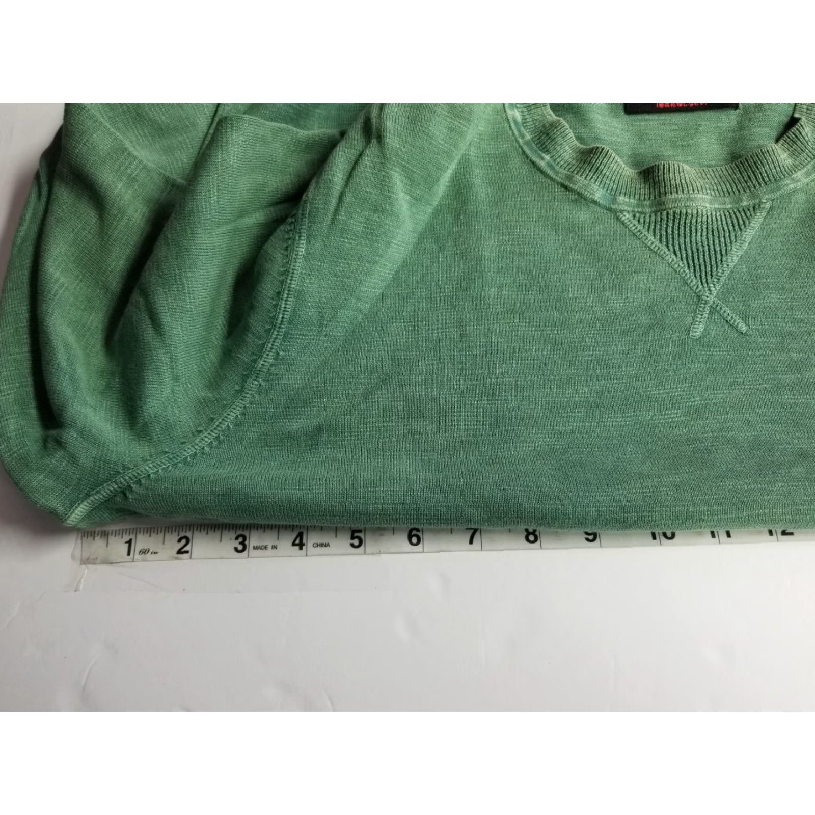 Superdry Superdry Men's Premium Knit Sweatshirt XL Green Logo Streetwear Pullover Sweatshirt Regular Fit Mens Size US XL / EU 56 / 4 - 3 Thumbnail