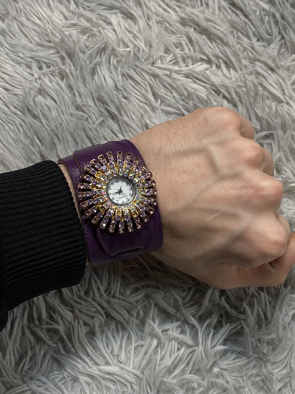 Jewelry Vintage Quartz Statement Bracelet Watch – Japanese Brand Size ONE SIZE - 6 Thumbnail