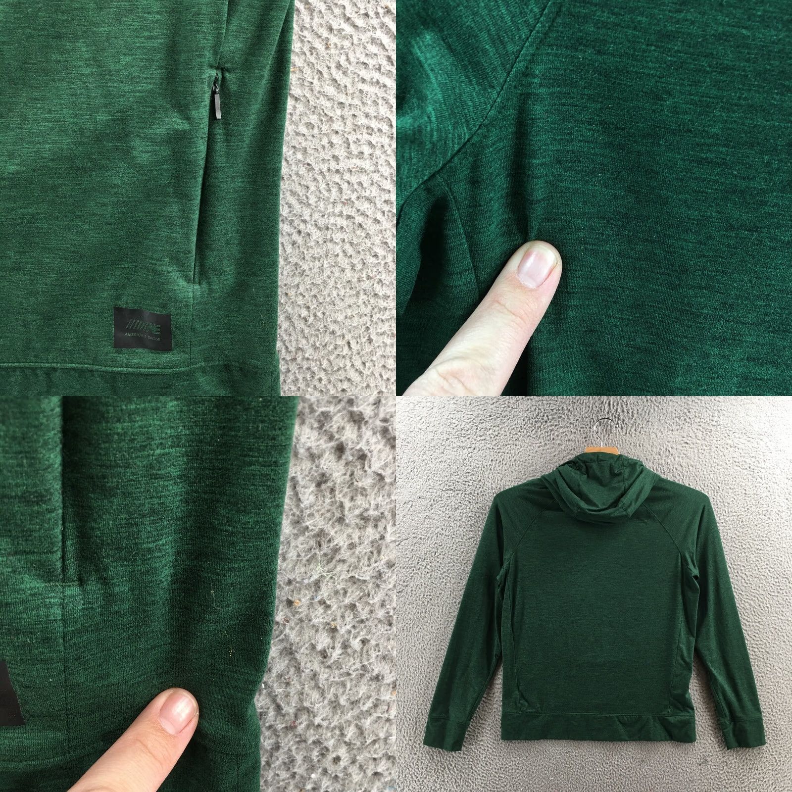 American Eagle Outfitters American Eagle Outfitters Hoodie Sweatshirt Mens S Green Mock Neck Raglan Long Sleeve Size US S / EU 44-46 / 1 - 8 Thumbnail