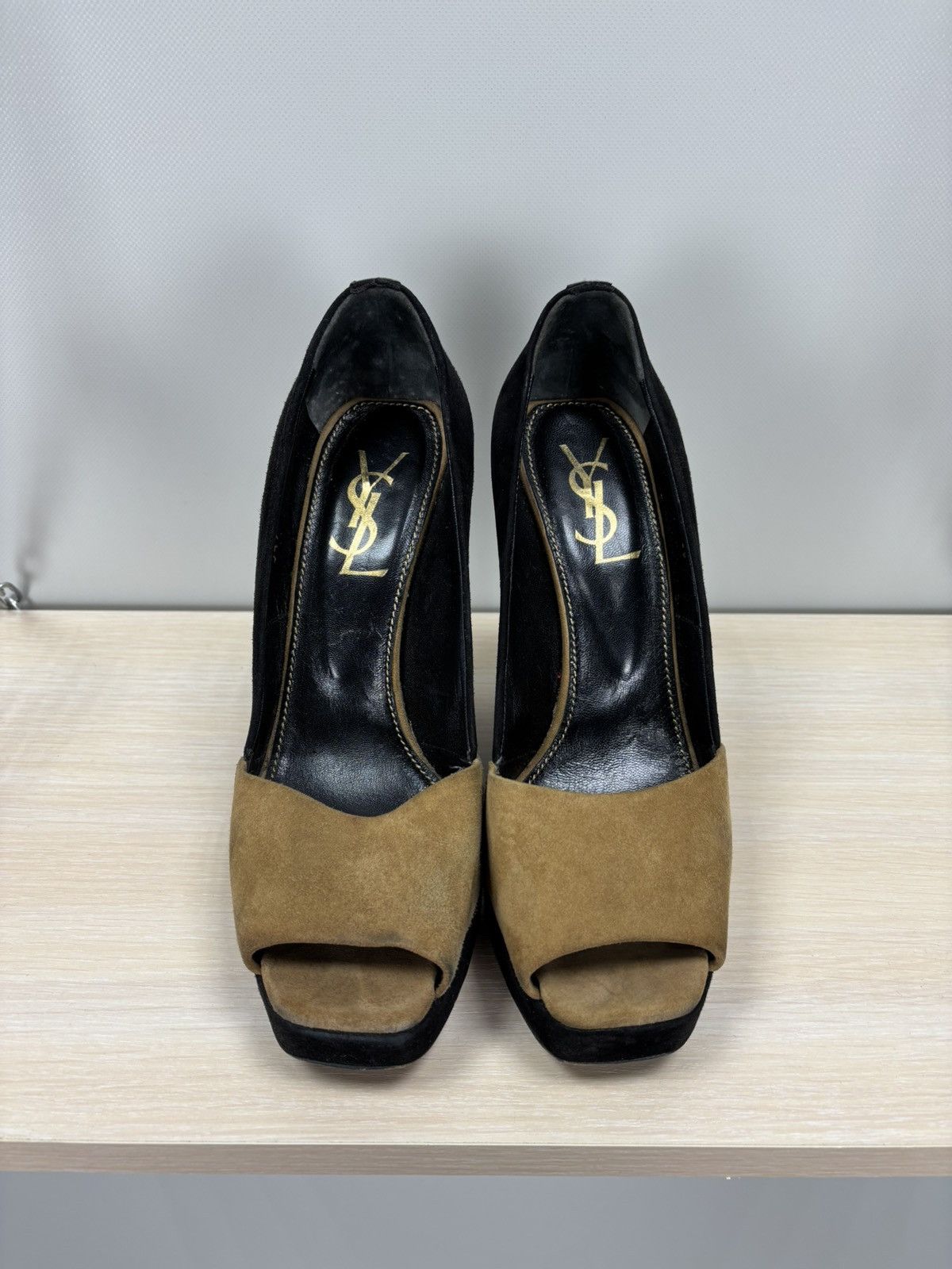 Saint Laurent Paris × Yves Saint Laurent Womens heels Yves Saint Laurent Size 39 Color Brown/Black Size US 9 / IT 39 - 4 Thumbnail