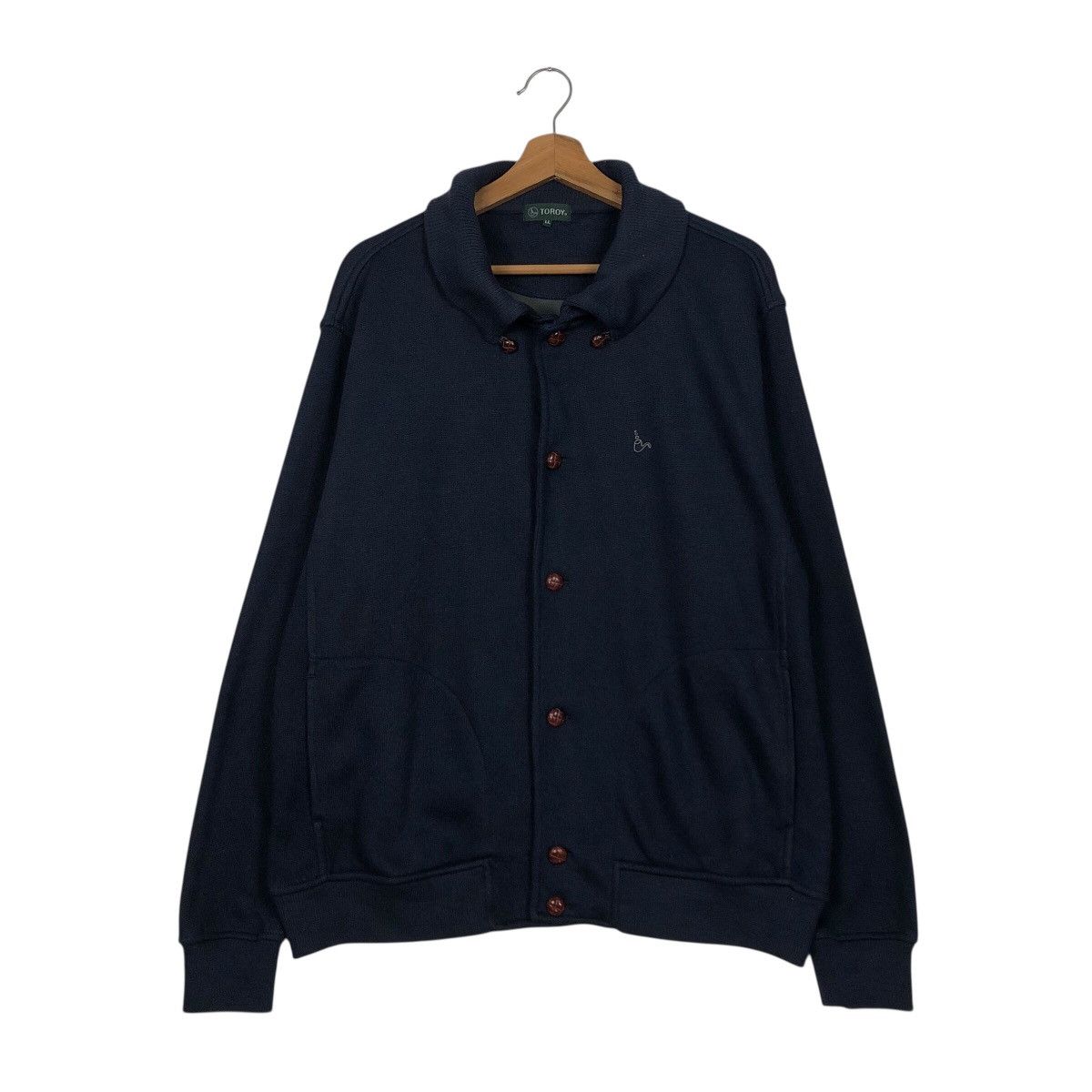 Japanese Brand Vintage TOROY Japan Knit Button Jacket Issey Miyake Size US L / EU 52-54 / 3 - 2 Thumbnail
