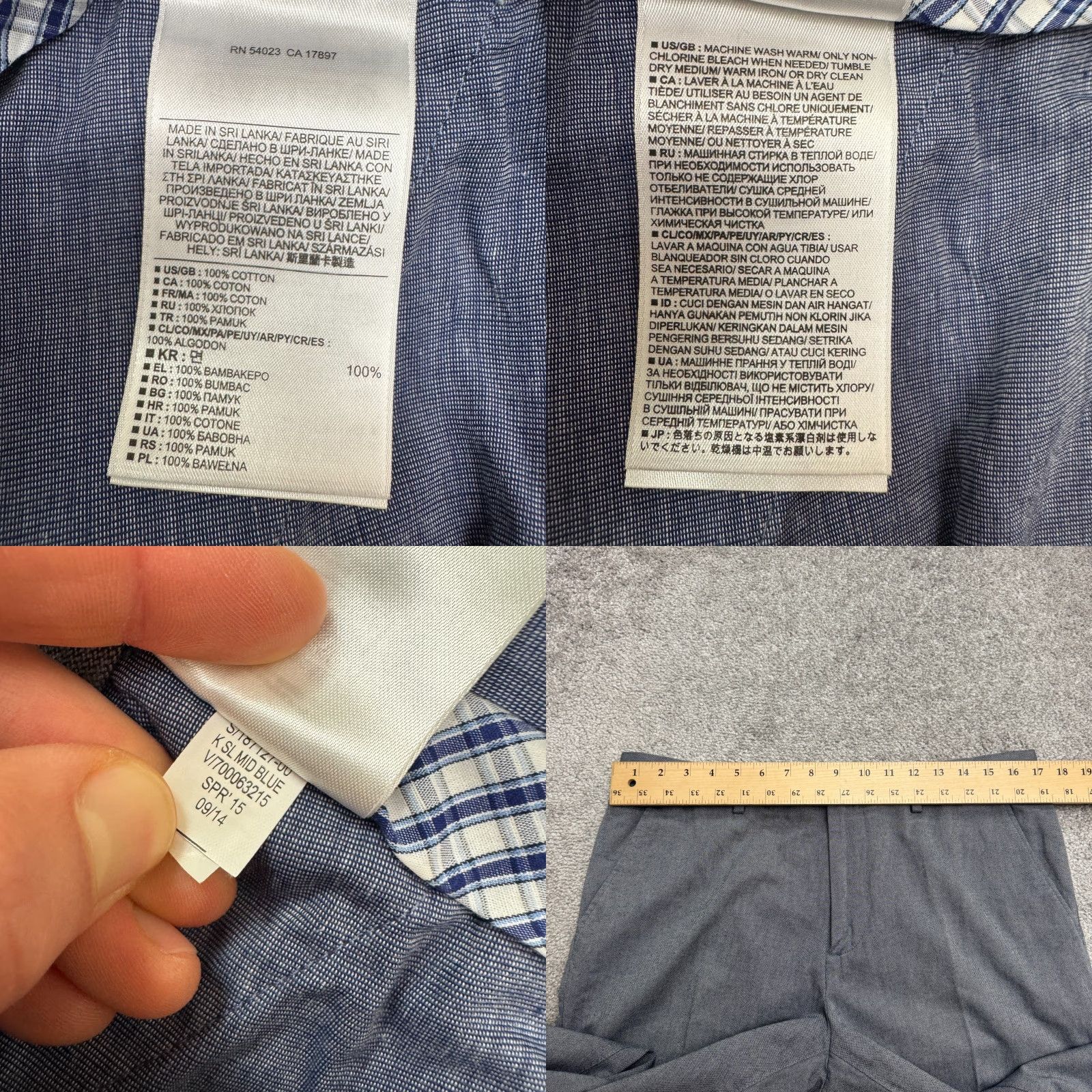 Banana Republic Banana Republic Kentfield Cotton Dress Pants Mens 33x30 Gray Straight Leg Career Size US 33 - 8 Thumbnail
