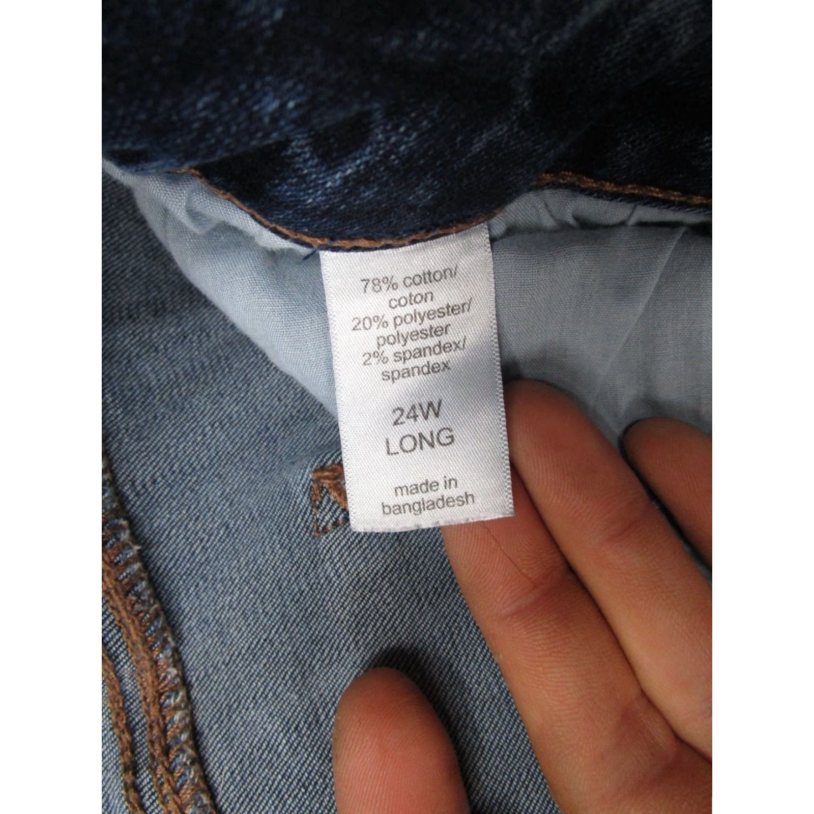 Vintage Maurices Mid Rise Denim Skinny Jeans 24W Long Blue Stretch Distressed 5-Pocket Women Jeans Size 42" / US 20 - 5 Thumbnail