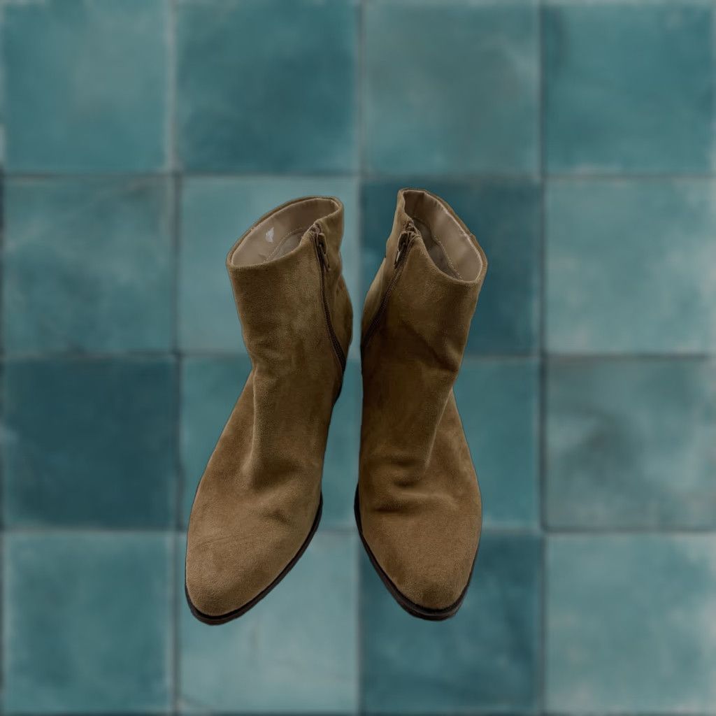 Vintage BP. Boots Womens Booties Size 8.5 Beige Faux Suede Block Heel Zip Wallis-Far Size US 9 / IT 39 - 1 Thumbnail