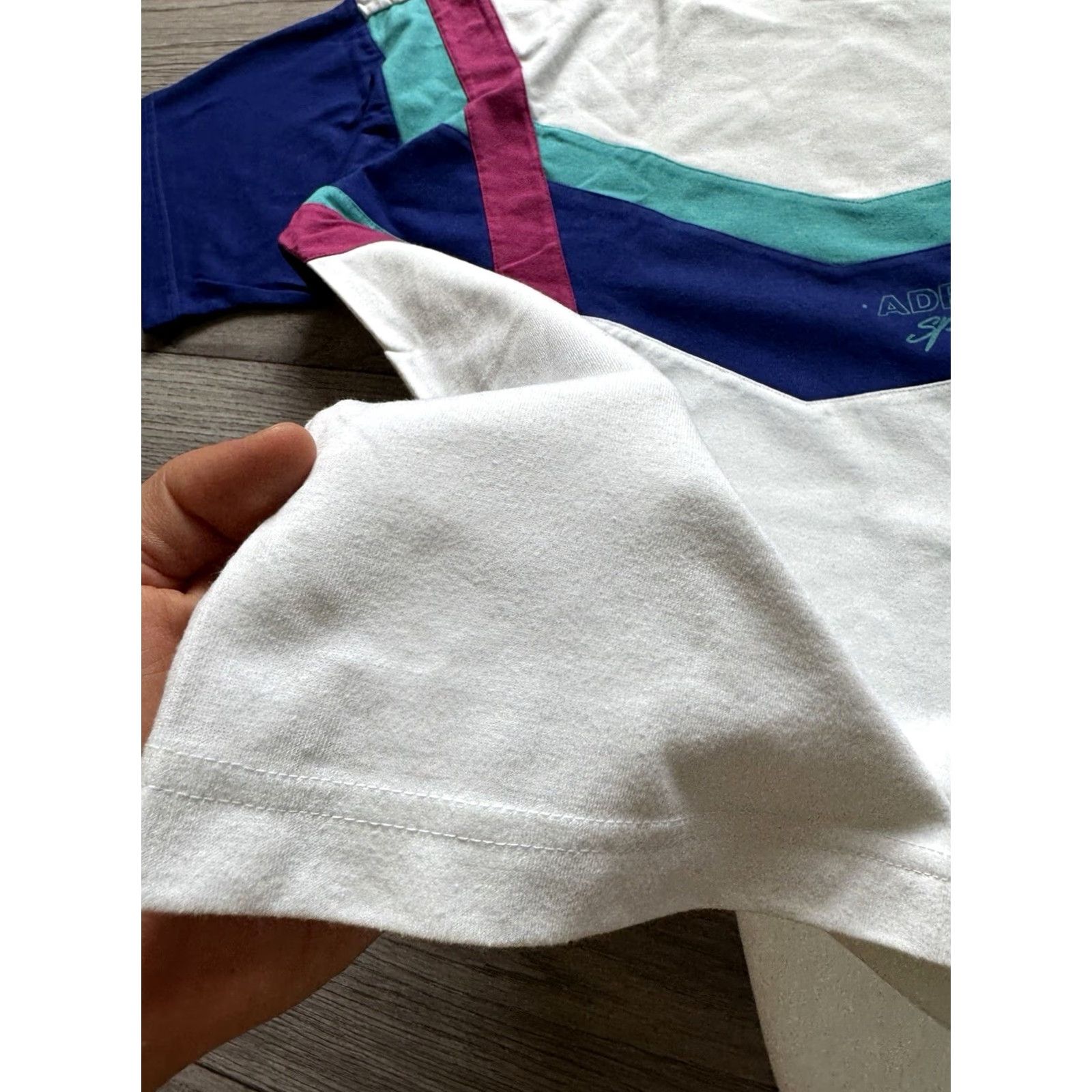 Adidas VINTAGE Adidas Logo Tee Mens L White 90s Sports Cotton Short Sleeve Shirt Men 90s Logo Vintage Rare SC Dübendorf Size US L / EU 52-54 / 3 - 6 Thumbnail
