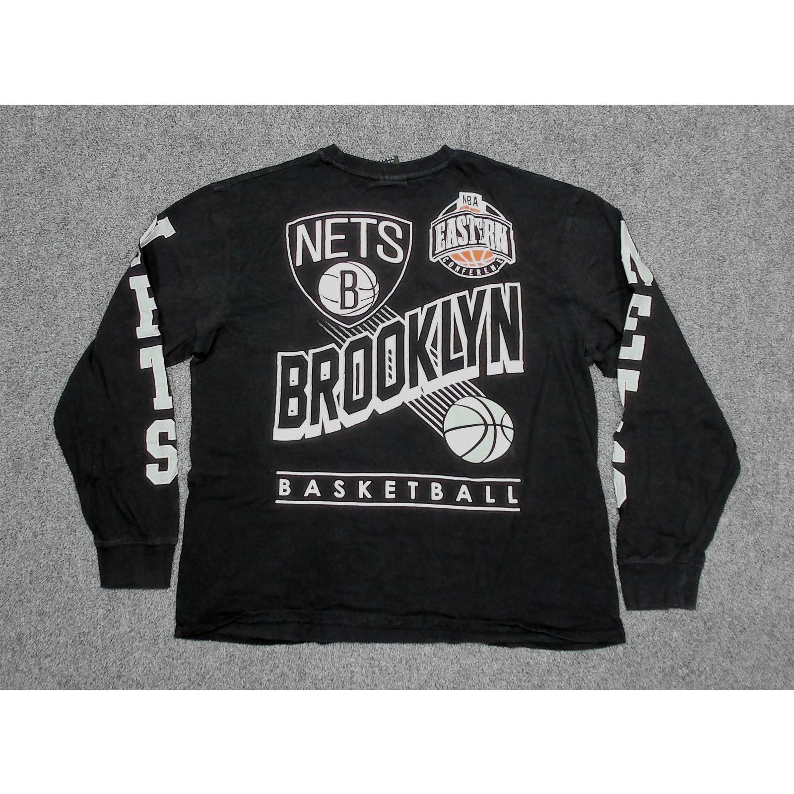 Other NBA Streetwear Boxy Oversized Brooklyn Nets Long Sleeve Tee Size US XL / EU 56 / 4 - 4 Thumbnail