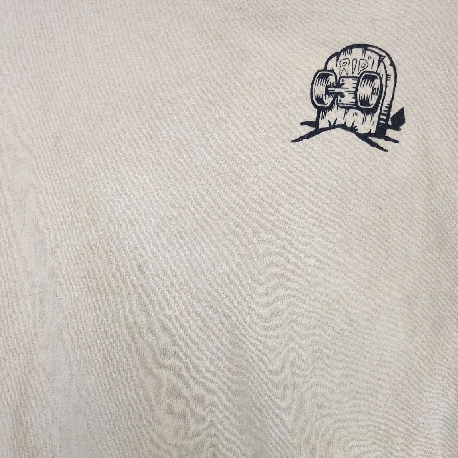 Volcom Volcom Skater Graphic T-Shirt Mens L Livin' Till Death Beige Size US L / EU 52-54 / 3 - 8 Thumbnail