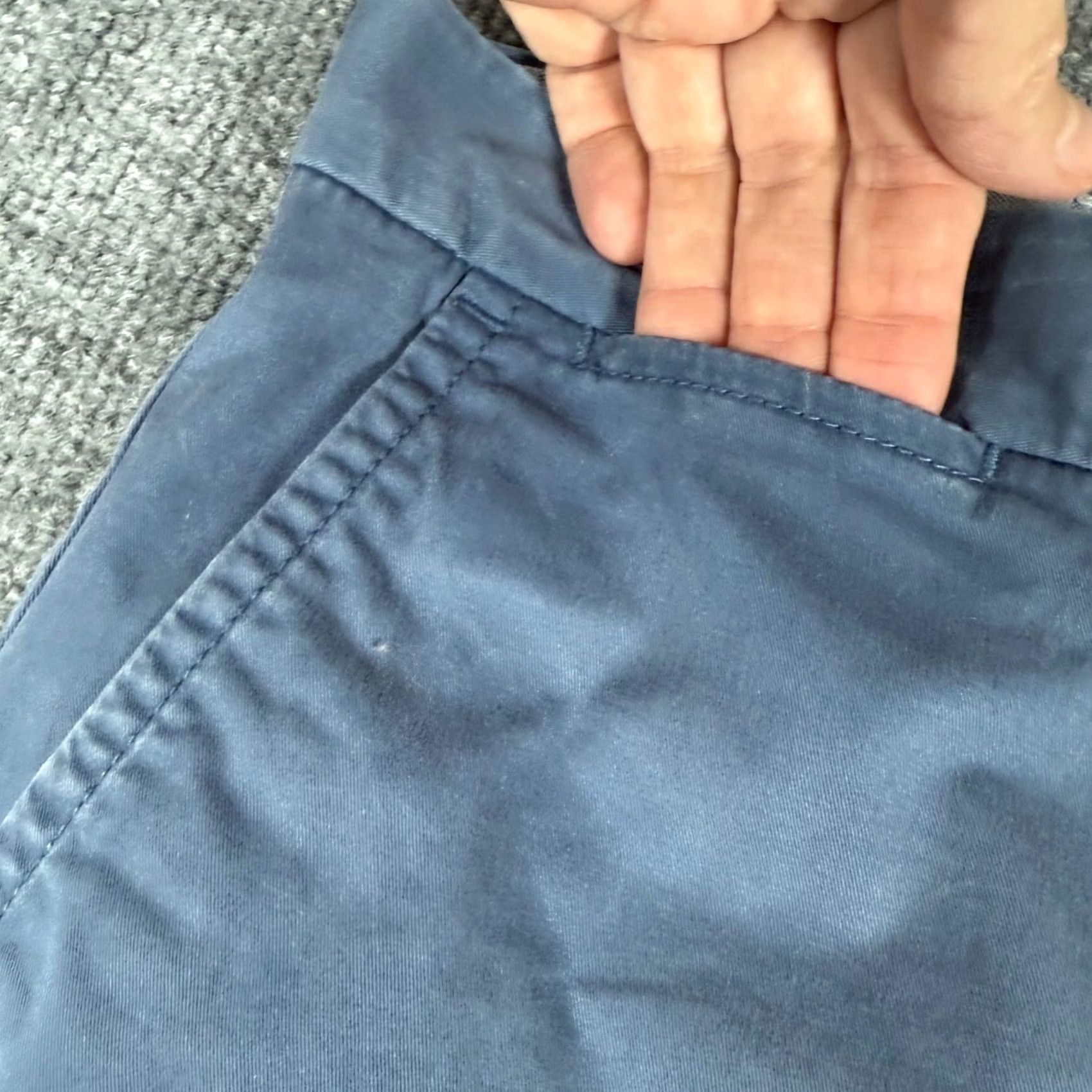 Tommy Hilfiger Tommy Hilfiger Custom Fit Chino Pants Men Blue 34x34 Waist 34 Inseam 34 Flat Front Pockets Logo Button Zip Workwear Casual Dress Pants Size US 34 / EU 50 - 5 Thumbnail