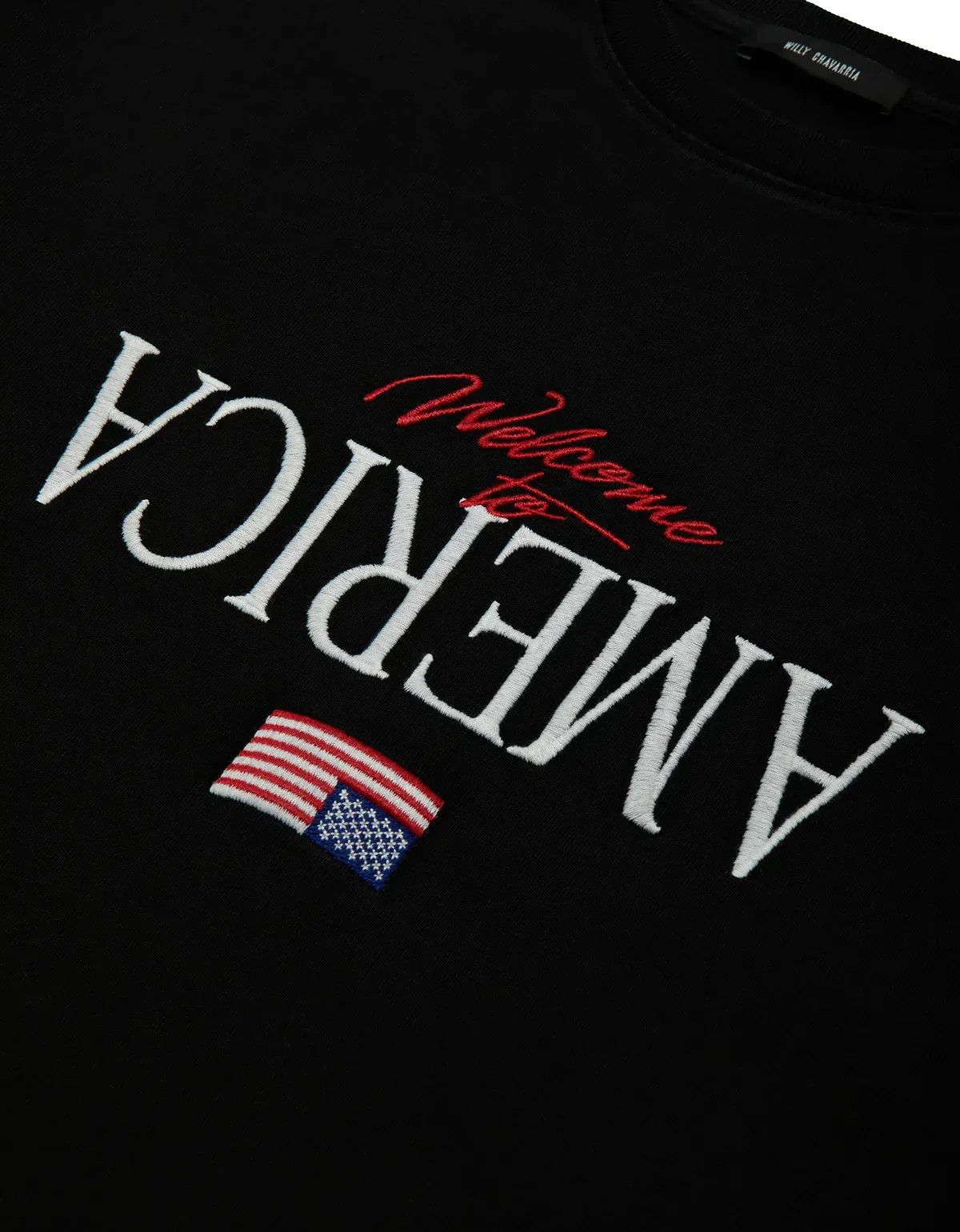 Willy Chavarria Willy Chavarria Black Welcome To America Buffalo T-Shirt Size US XS / EU 42 / 0 - 3 Thumbnail