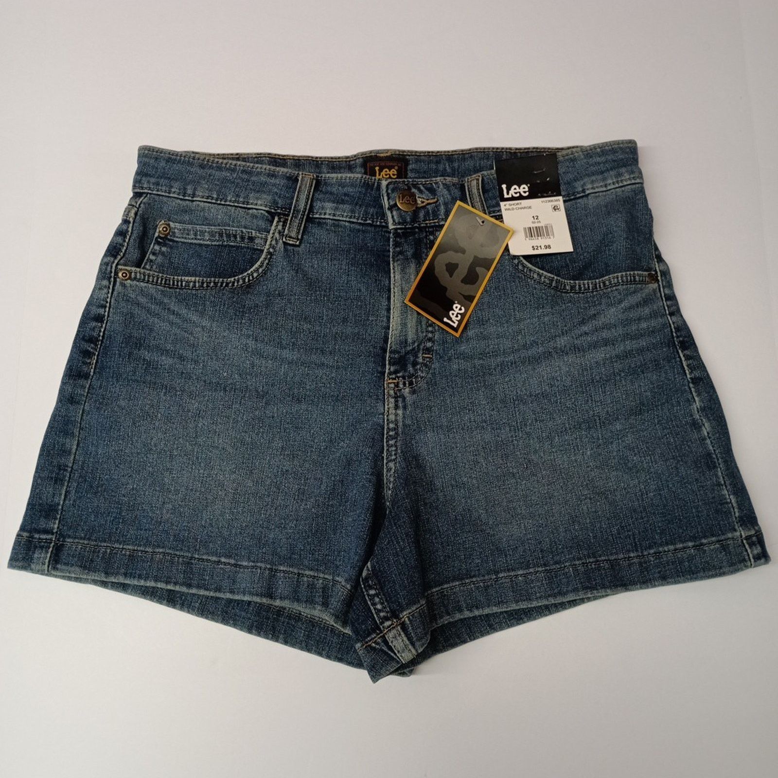 Lee Lee Women's Relaxed Fit 4” Inseam Denim Shorts Size 12 Blue Size 34" / US 12 / IT 48 - 1 Thumbnail