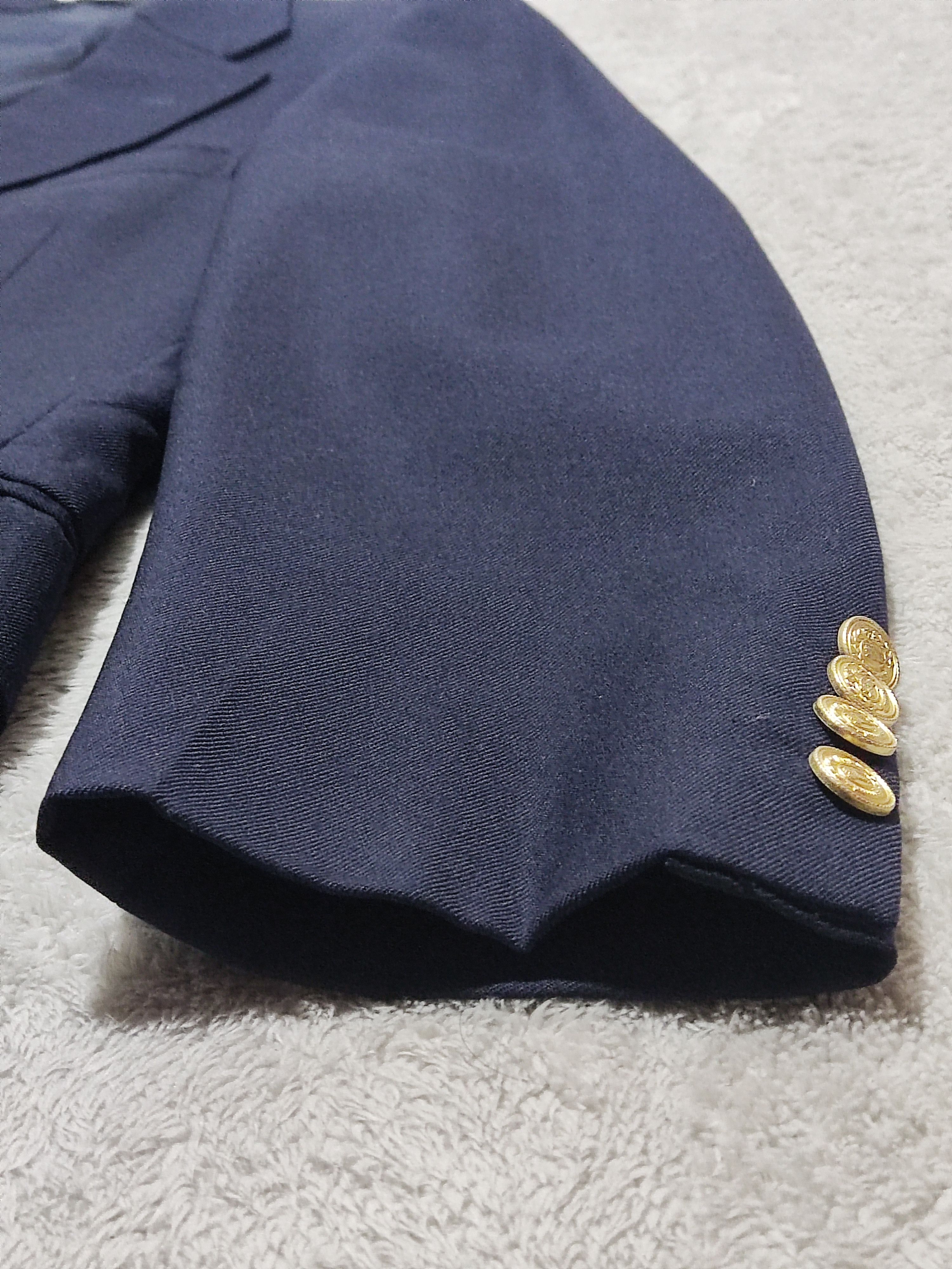 Burberry Prorsum Vintage Burberrys Tasmania Wool Knight Gold Button Blazer Size 40S - 7 Thumbnail